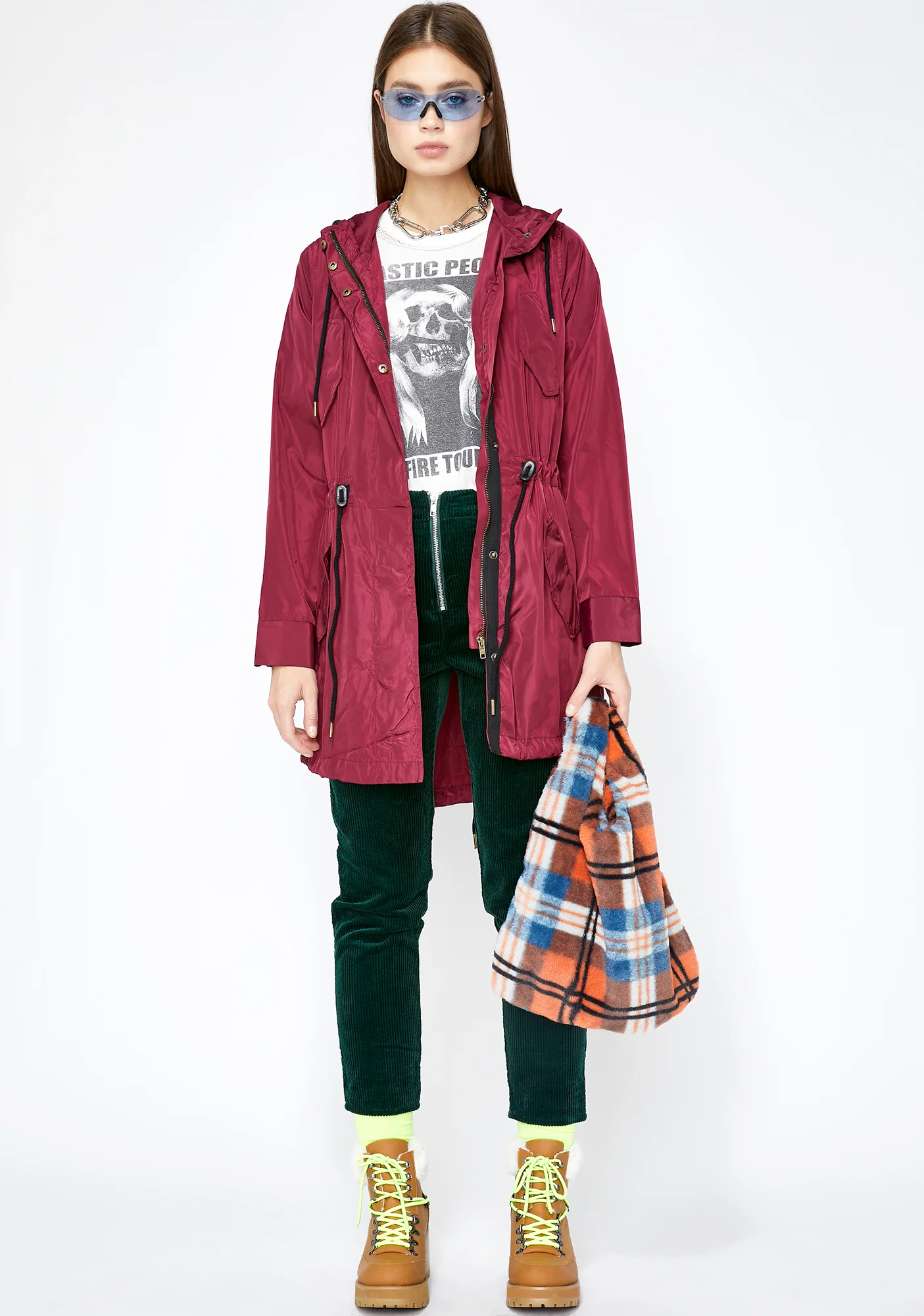 Wine Let's Runaway Anorak Jacket - Image 2