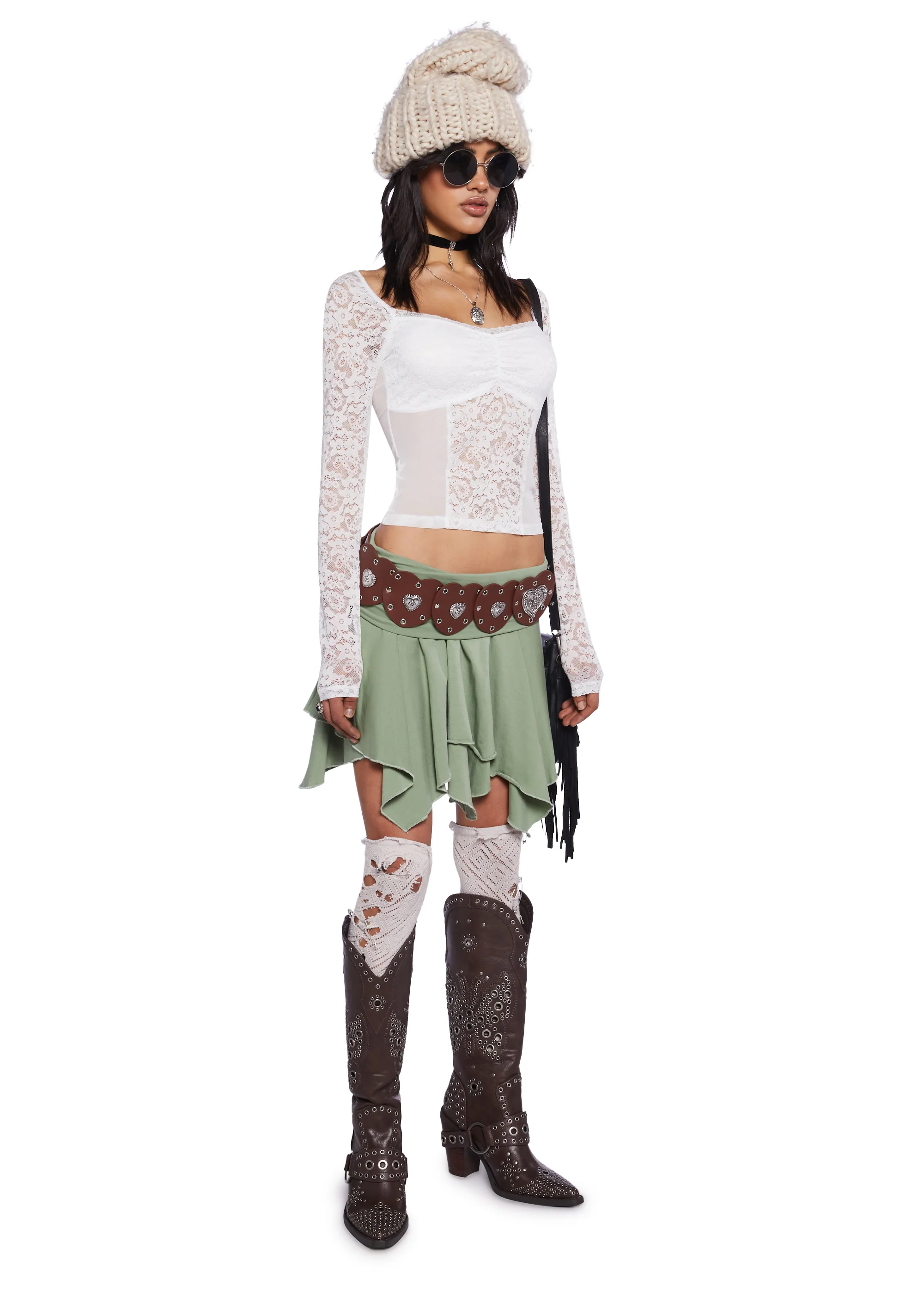 Winged Bliss Lace Top - White - Image 3