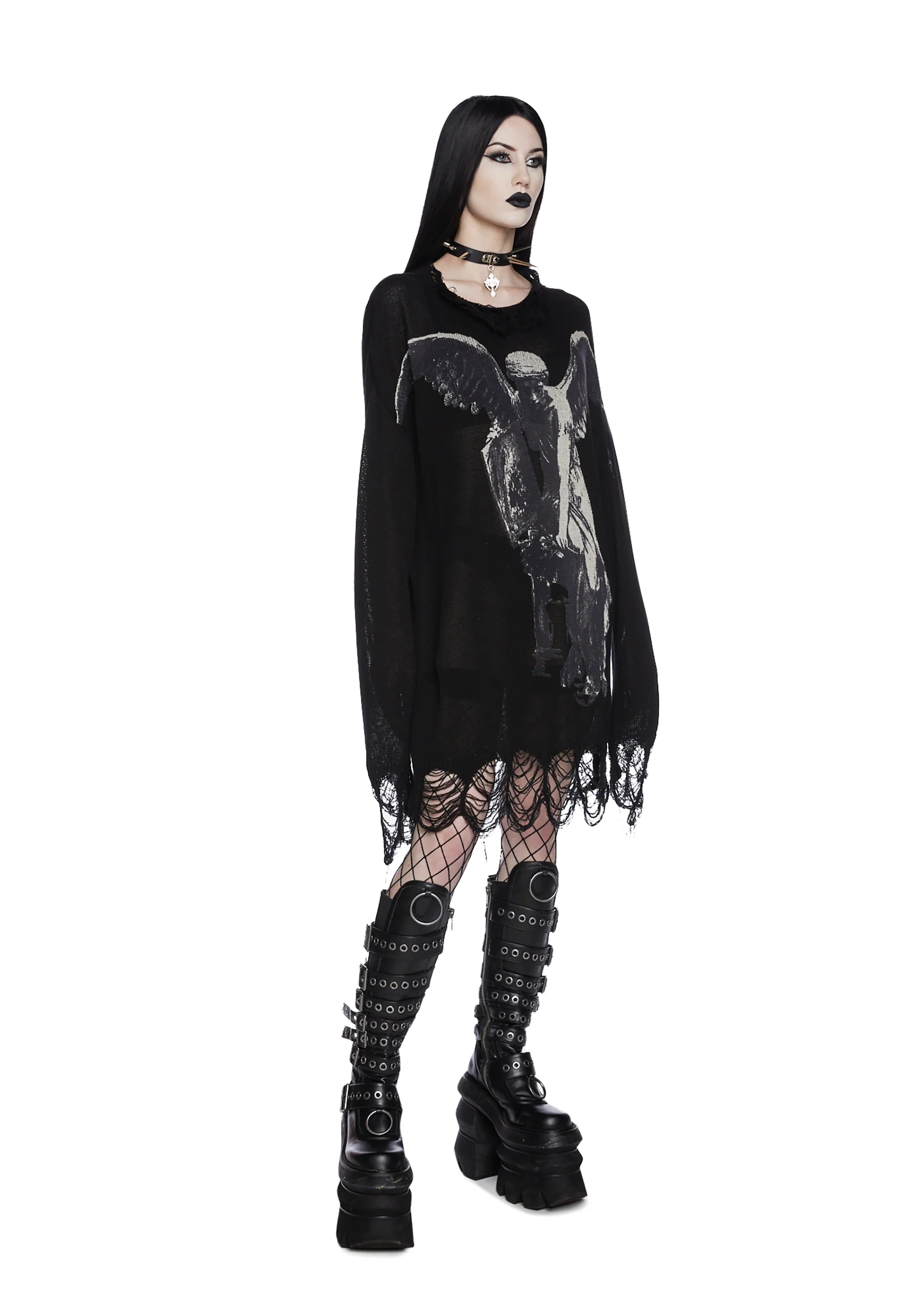 Winged Defeat Oversized Sweater - Image 2