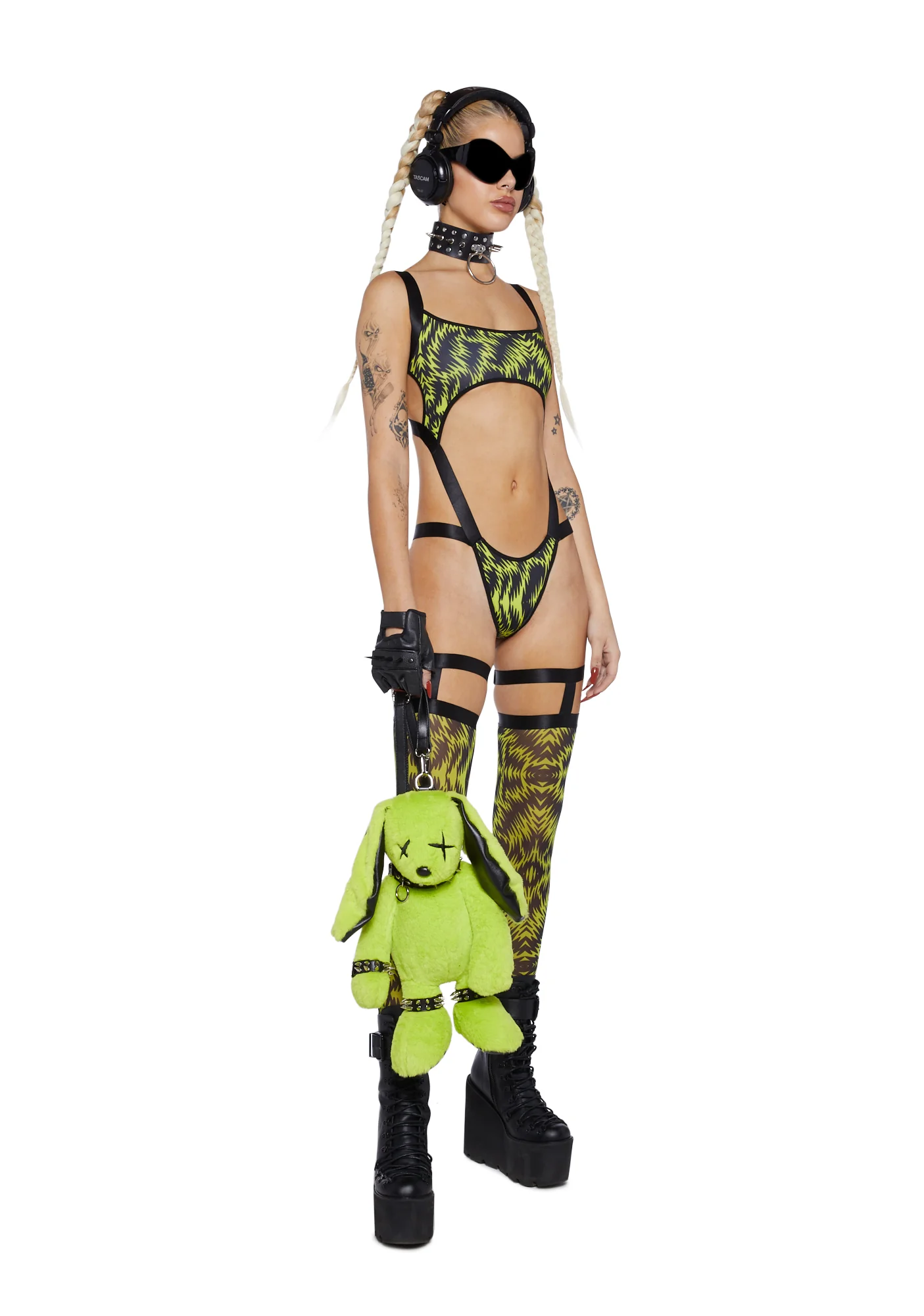 Wireless Kiss Bodysuit and Stockings Set - Image 2