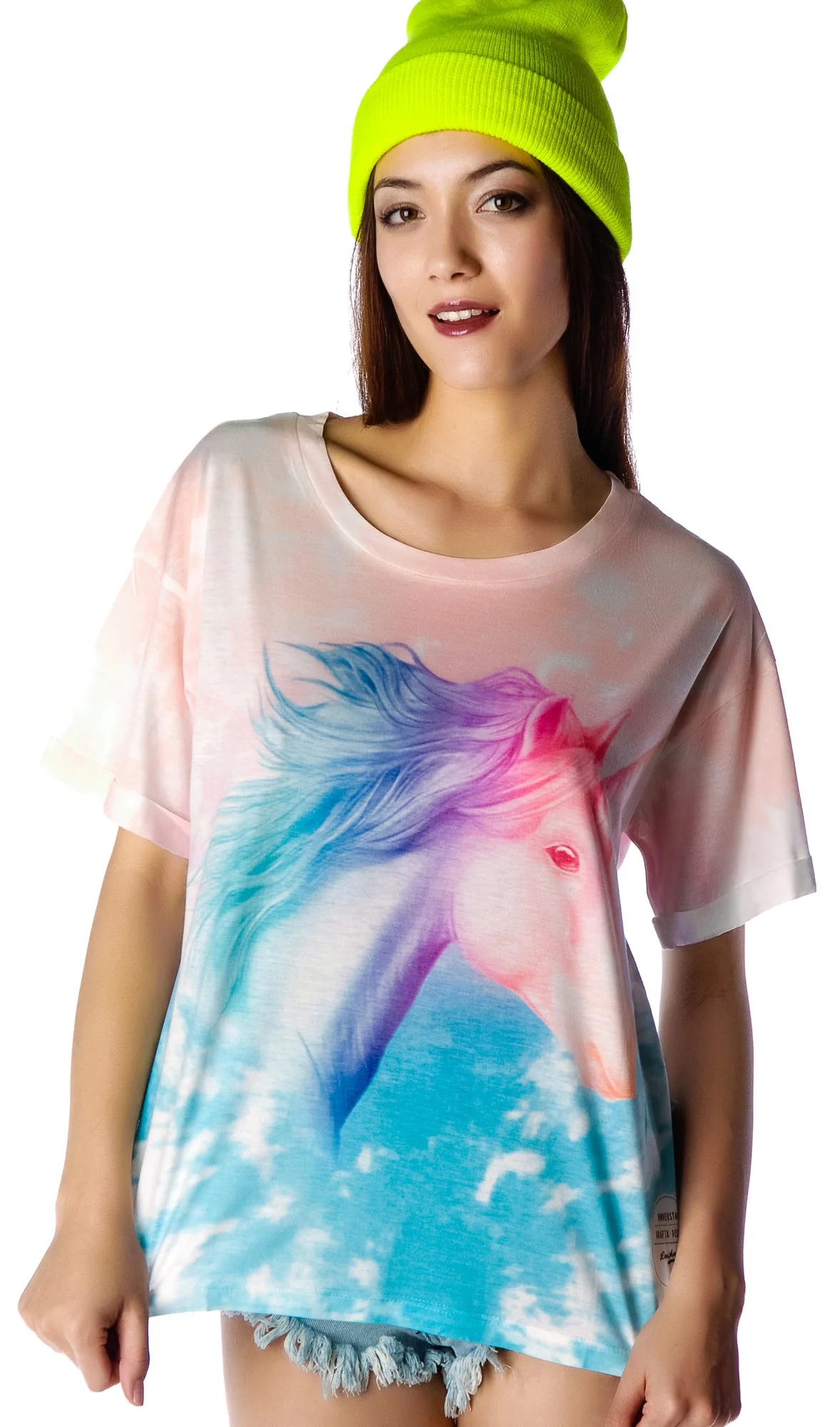 Wish Upon A Rainbow Unicorn Tee - Pink - Image 4