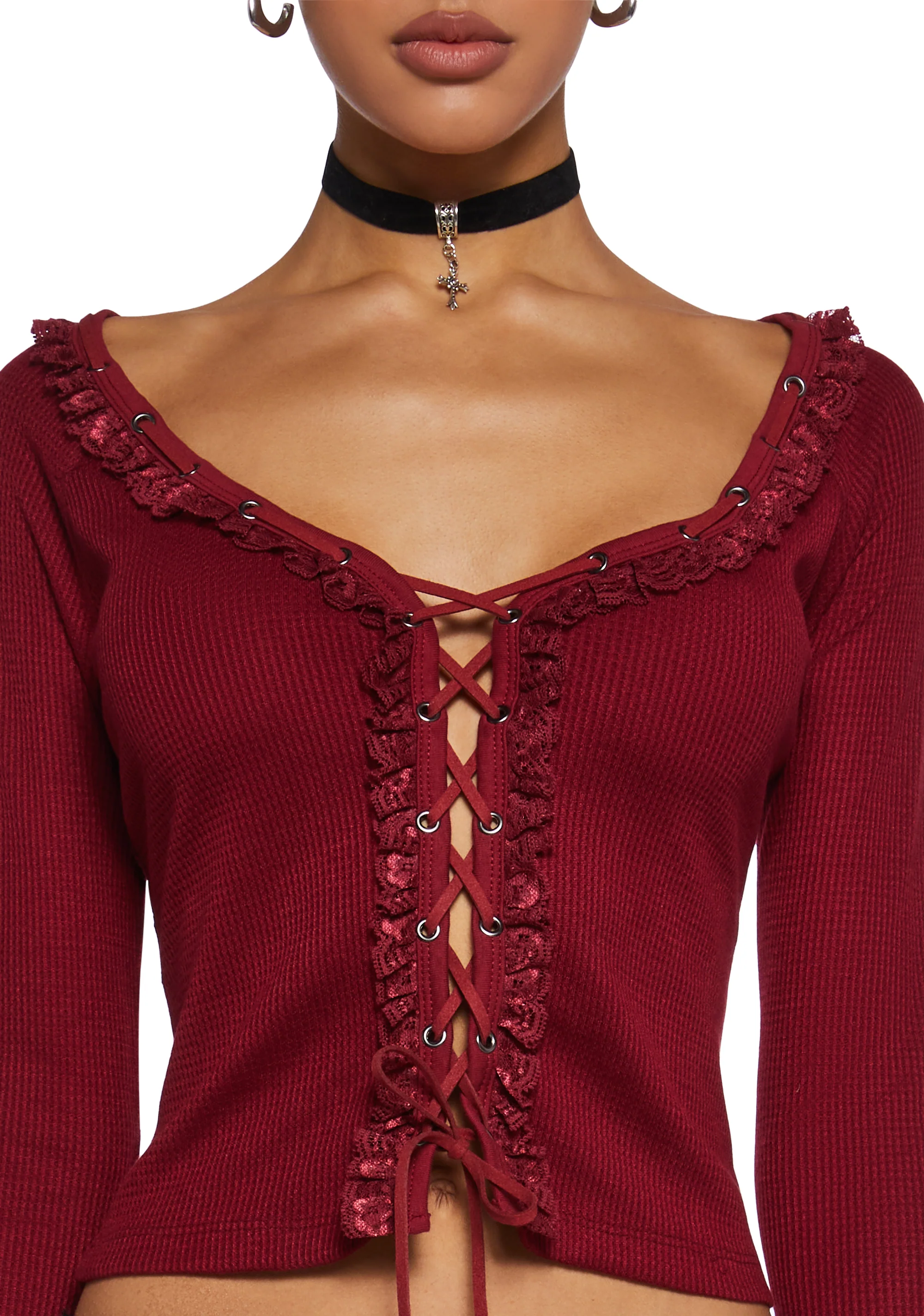 Wish You Would Thermal Long Sleeve Top - Image 5