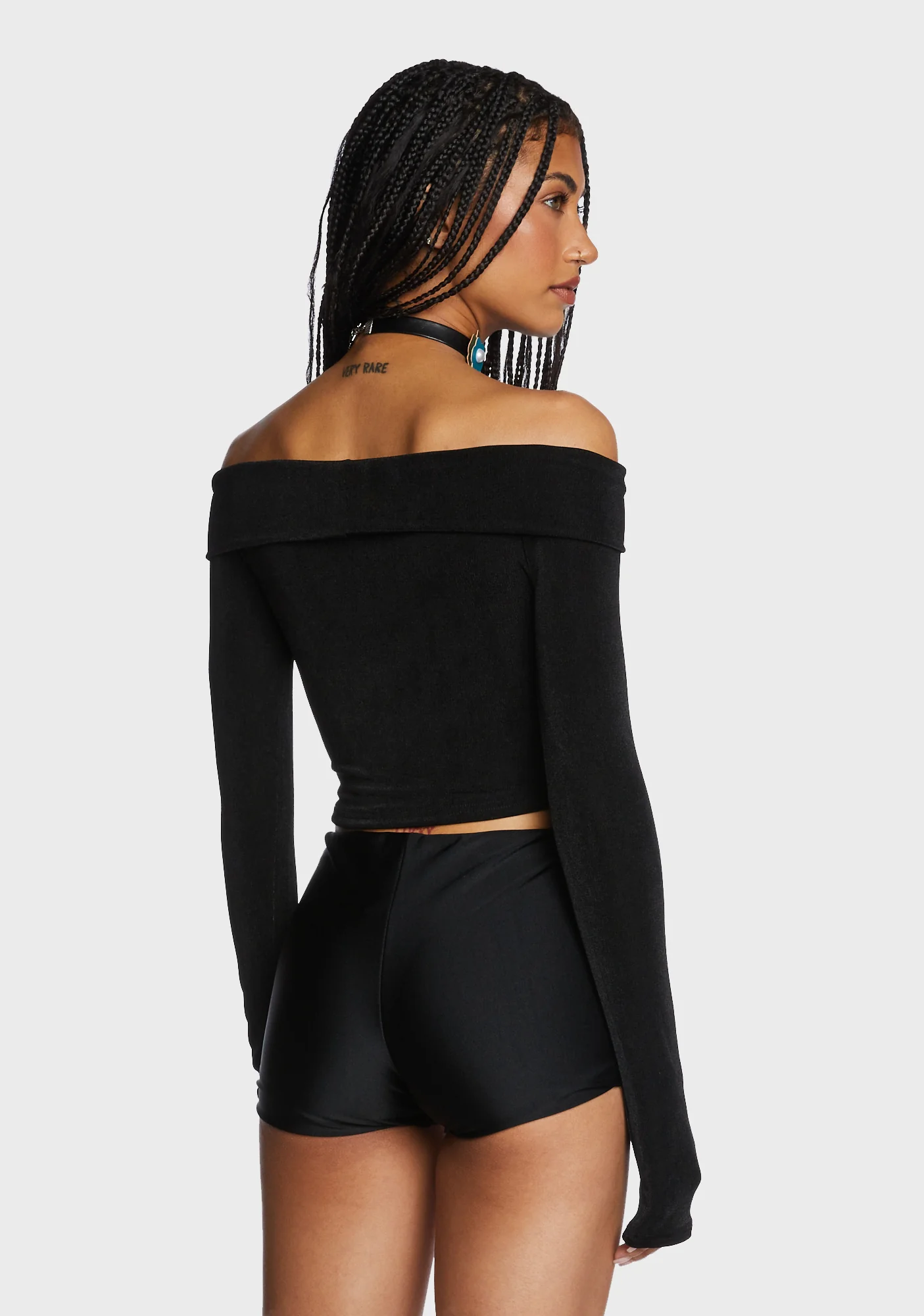 With My Bestie Crop Top - Black - Image 5