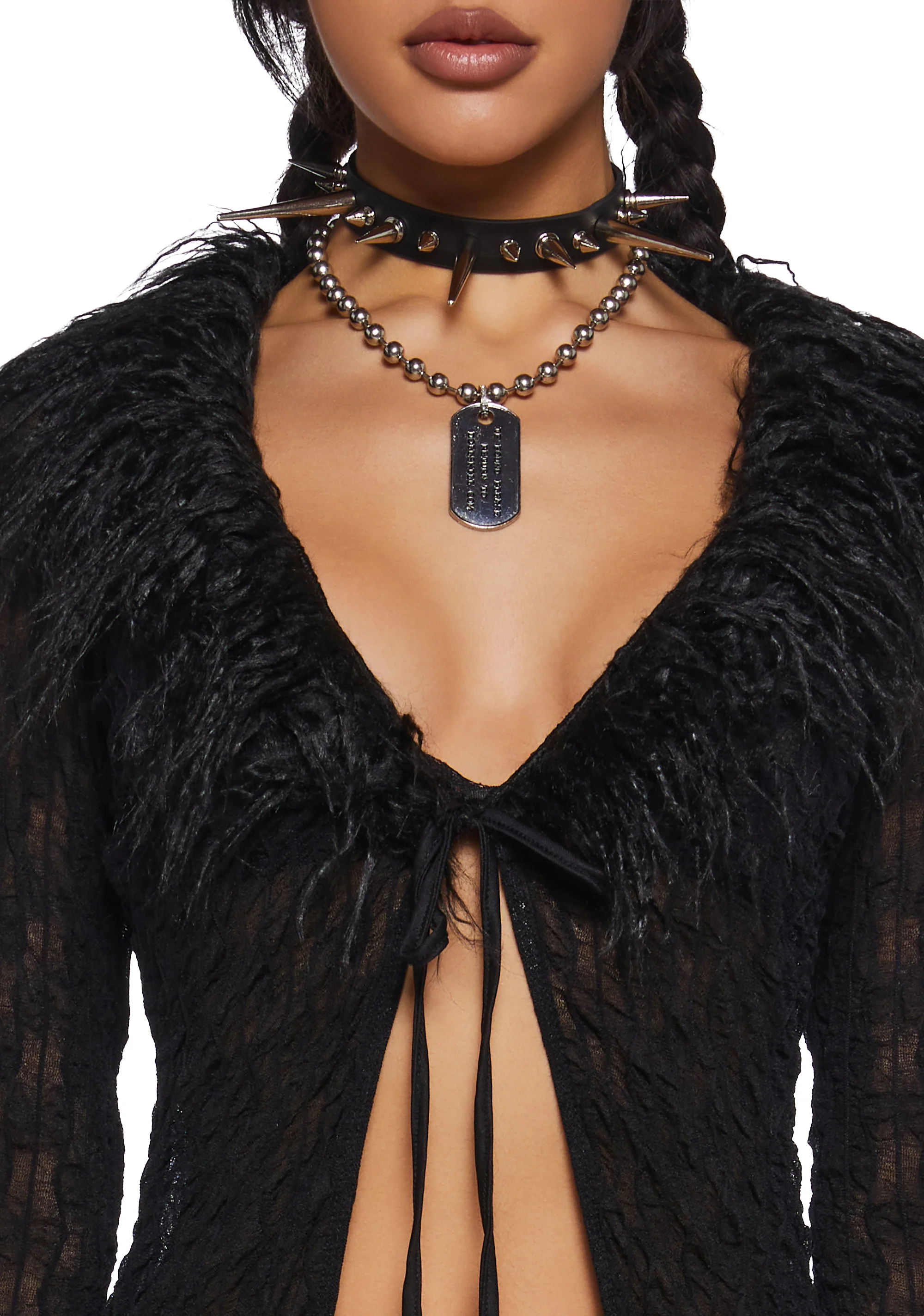With The Band Knit Cardigan - Black - Image 5