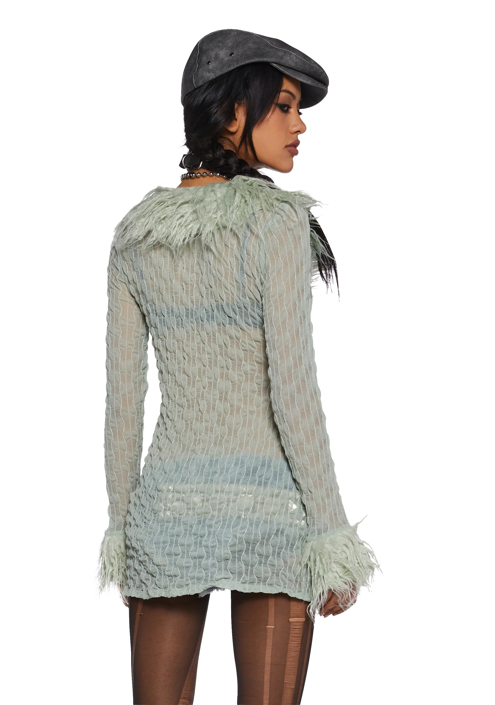With The Band Knit Cardigan - Sage - Image 4