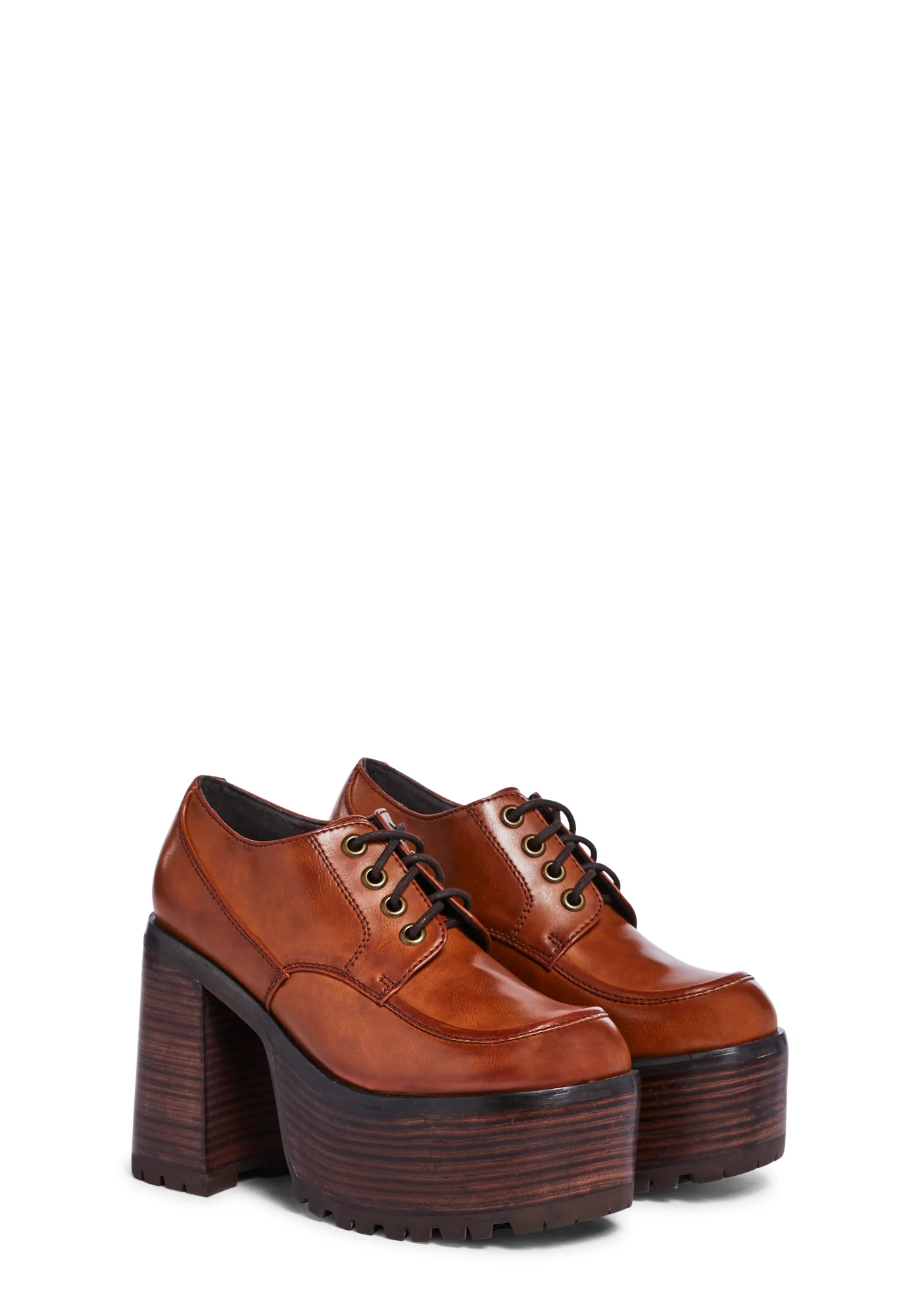 With The Tide Platform Oxfords - Brown - Image 4