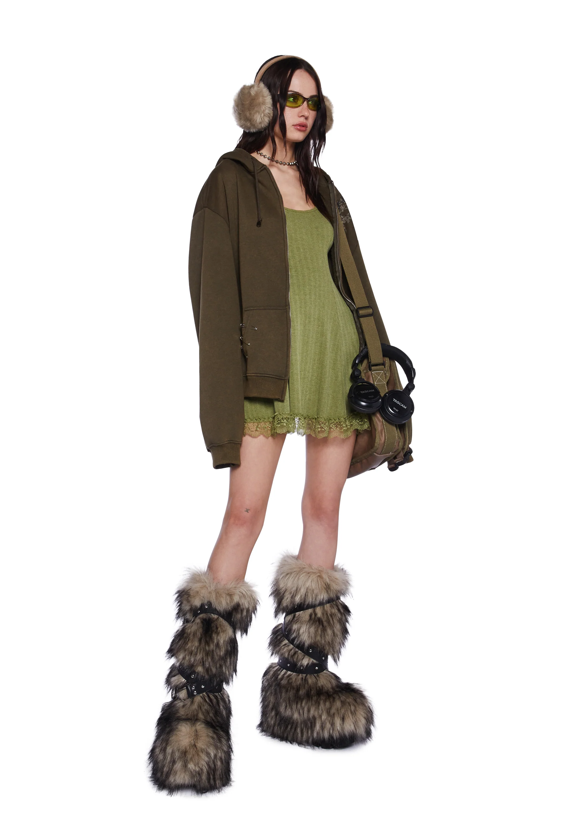 Without A Care Fit N' Flare Dress - Green - Image 5