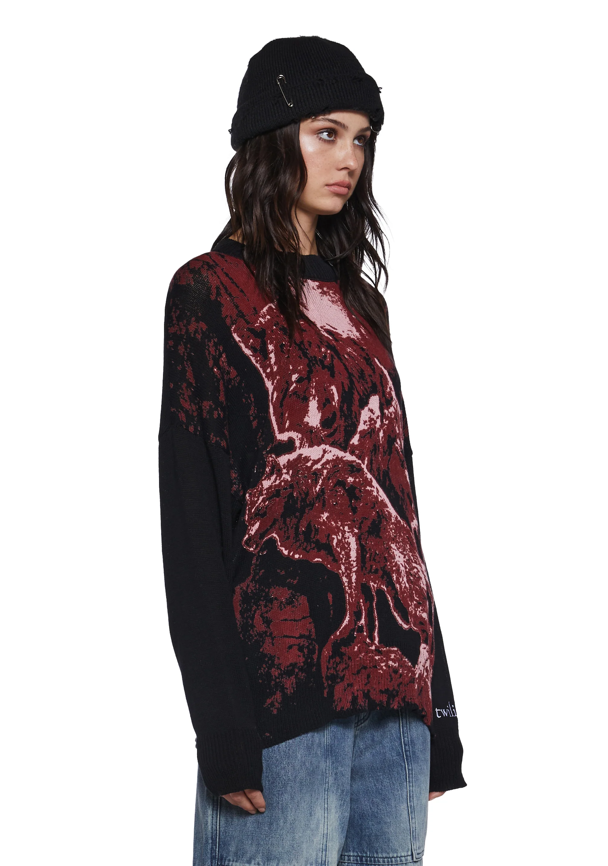 Wolf Pack Oversized Sweater - Image 3