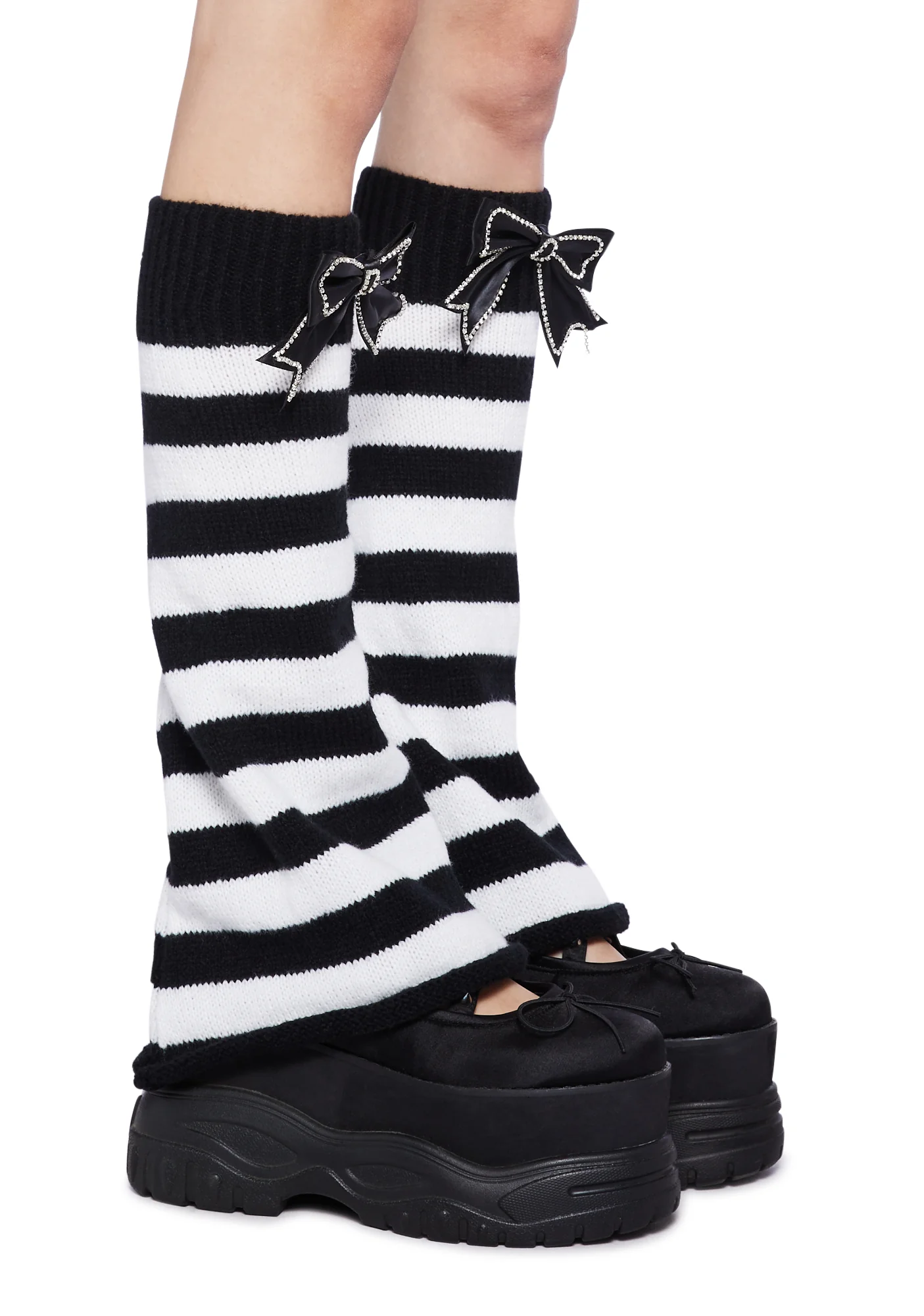 Wonderland Whirl Leg Warmers-Black - Image 3