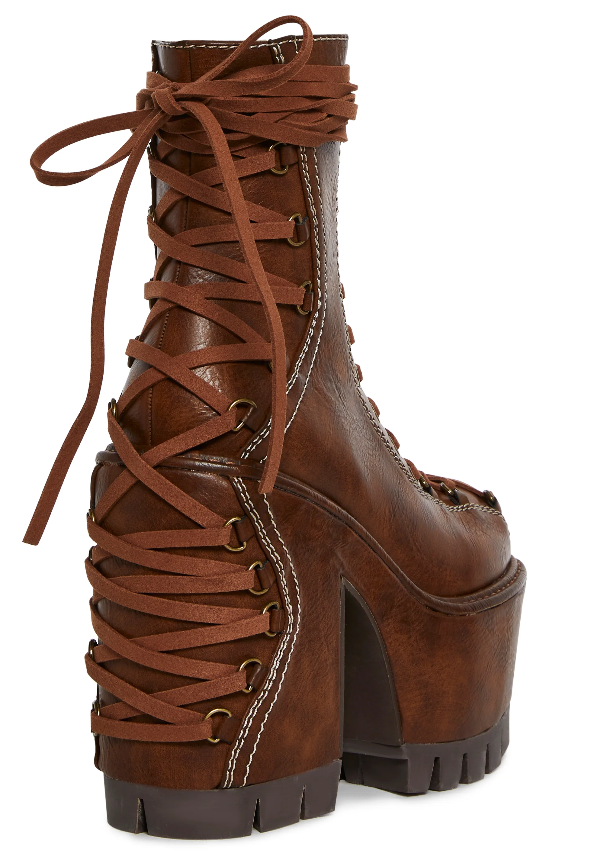 Woodland Lucid Dream Corset Boots - Brown - Image 2