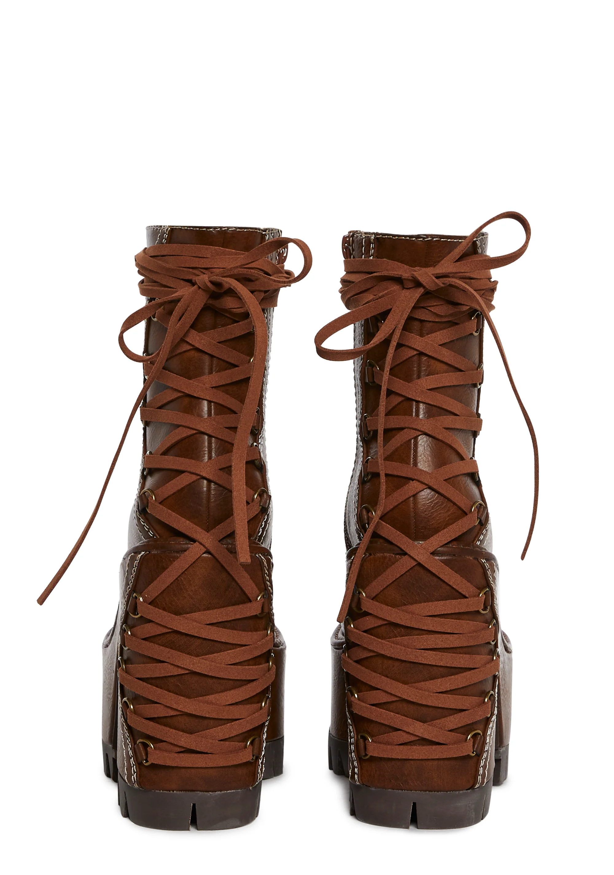 Woodland Lucid Dream Corset Boots - Brown - Image 4