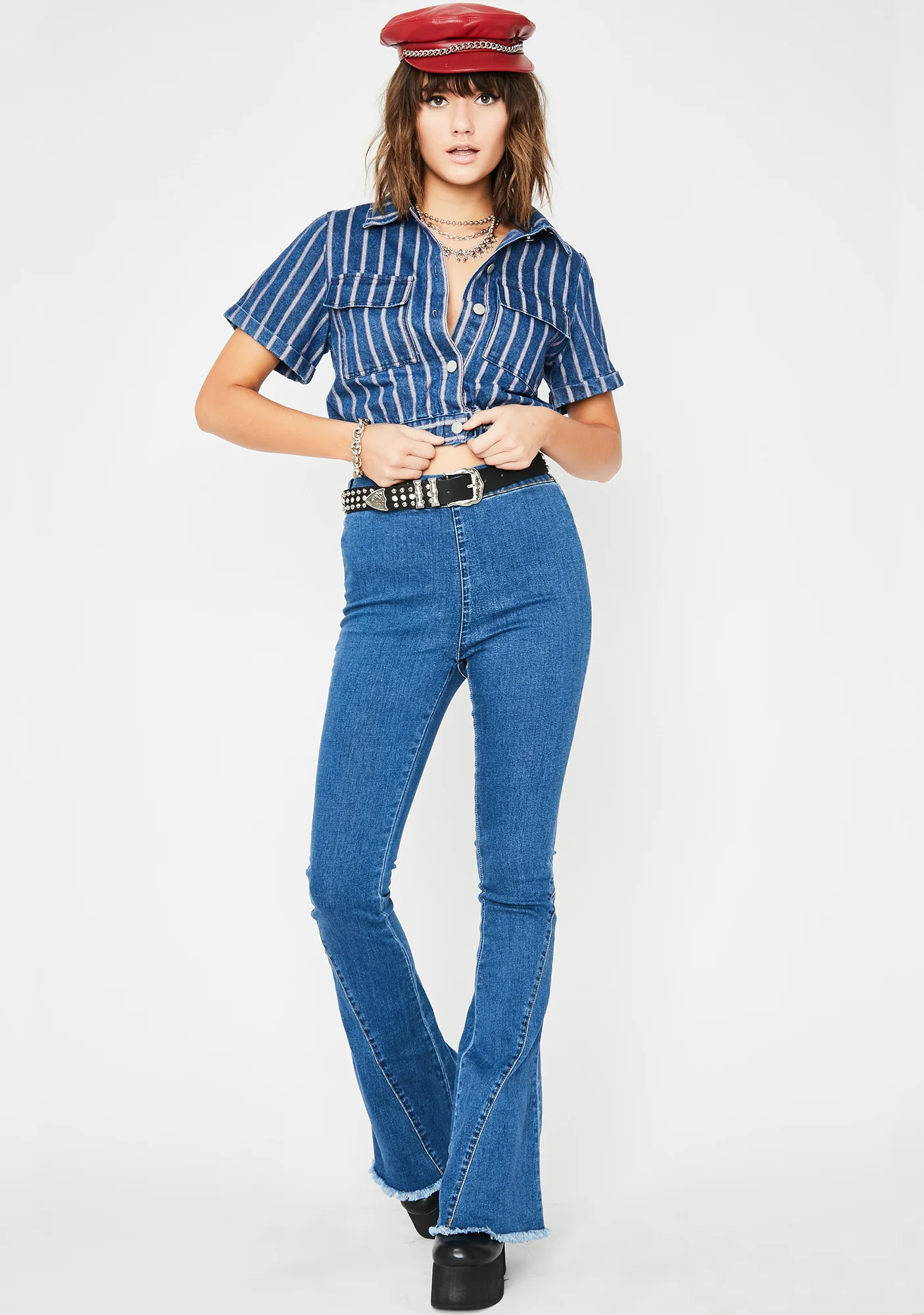 Workin' Overtime Denim Top - Image 3