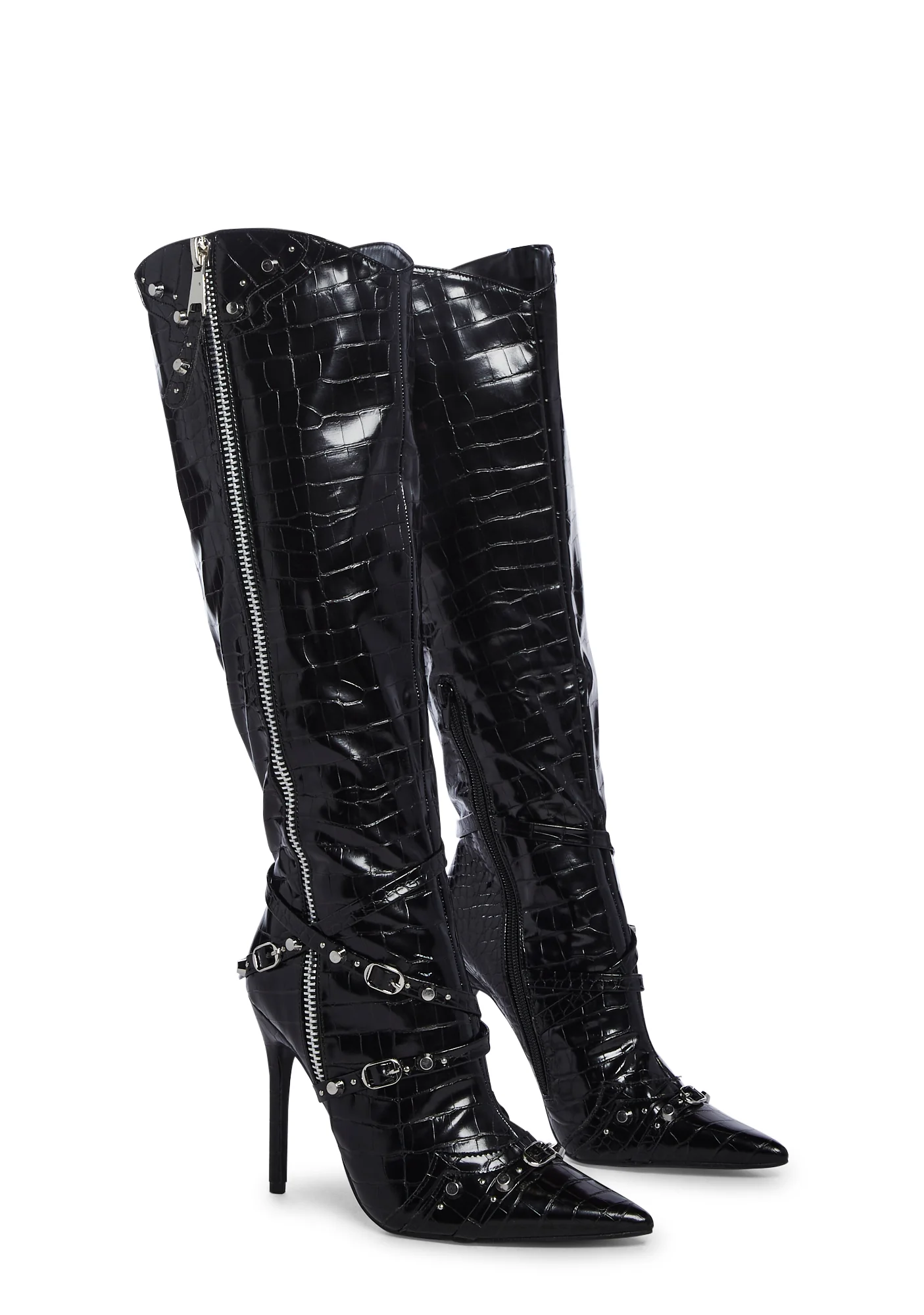 Worthy Knee High Boots - Black - Image 3