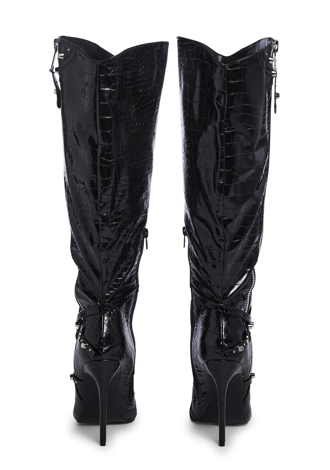 Worthy Knee High Boots - Black - Image 4
