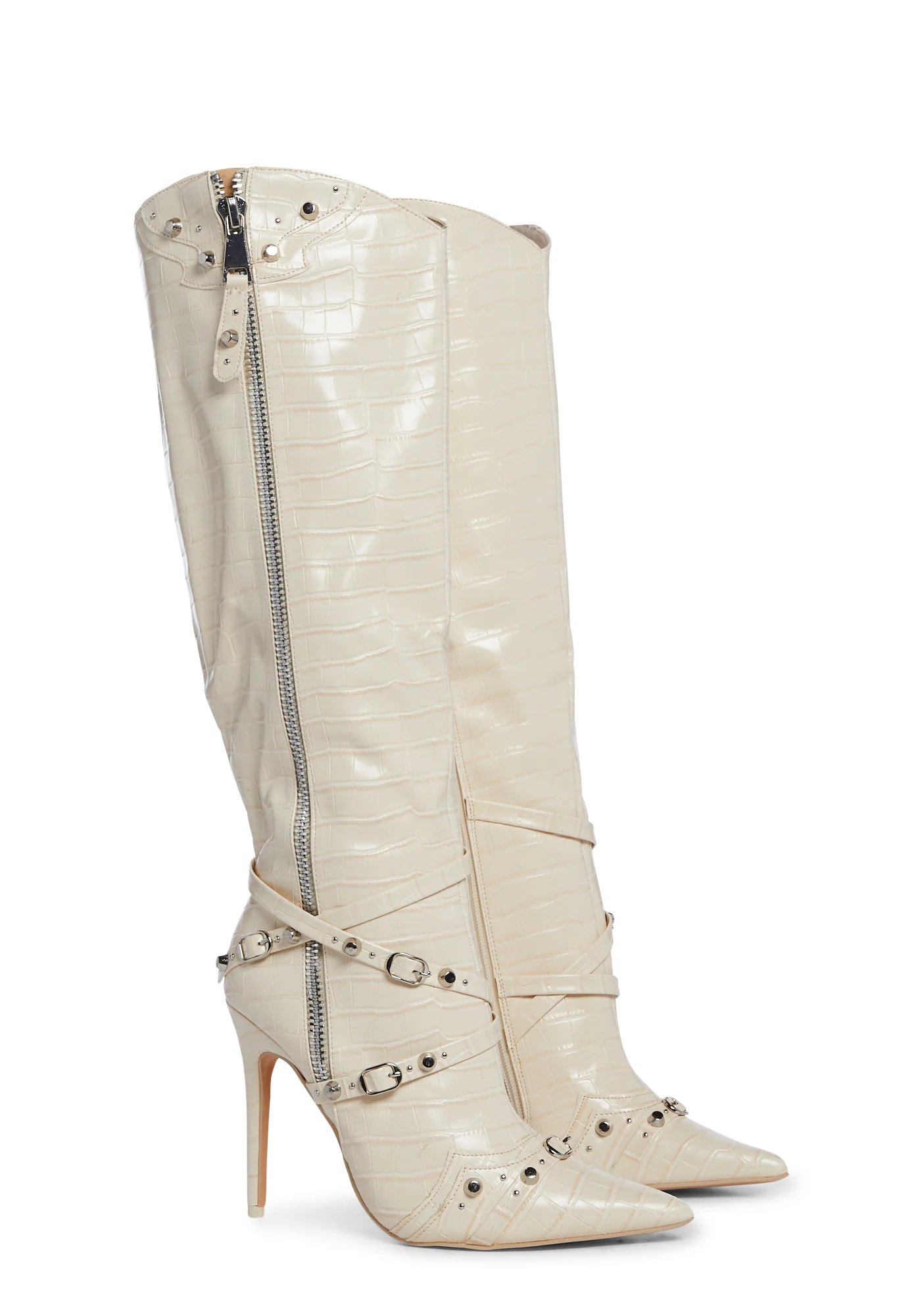 Worthy Knee High Boots - Off White - Image 3