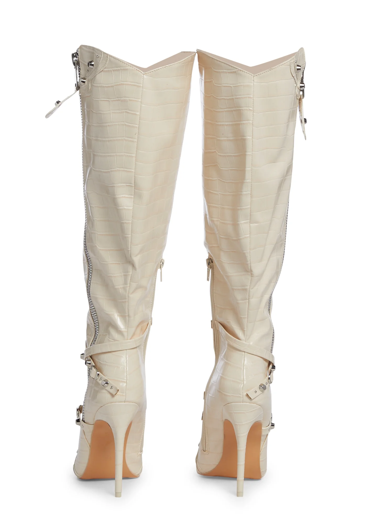 Worthy Knee High Boots - Off White - Image 4