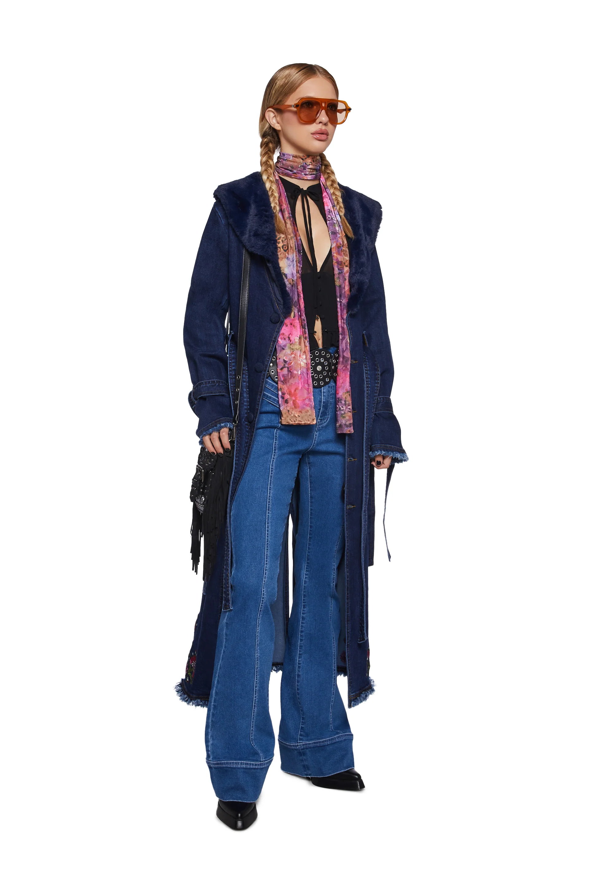 Woven Dreams Denim Trench Coat - Image 7