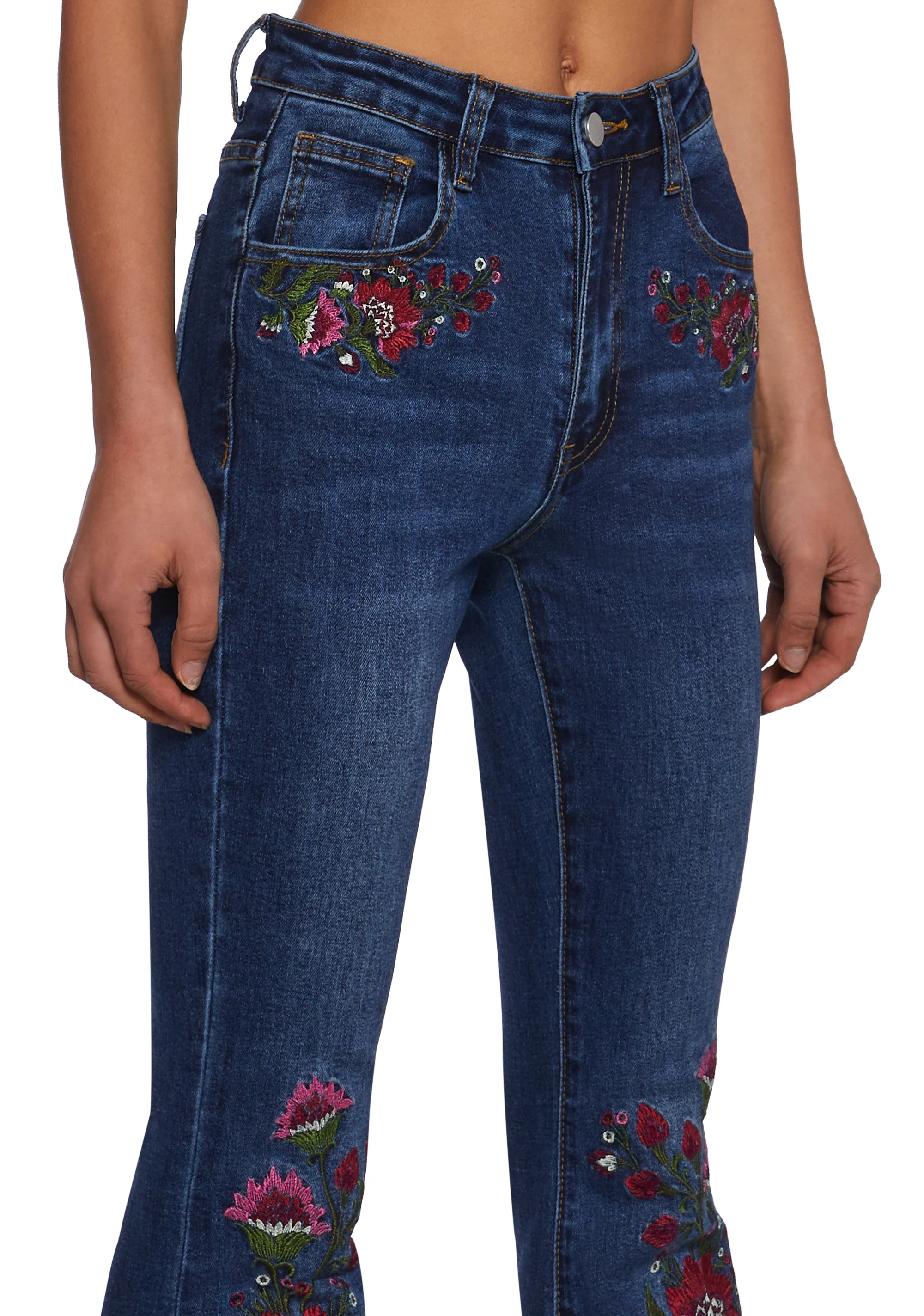 Woven Dreams Embroidered Jeans - Image 6