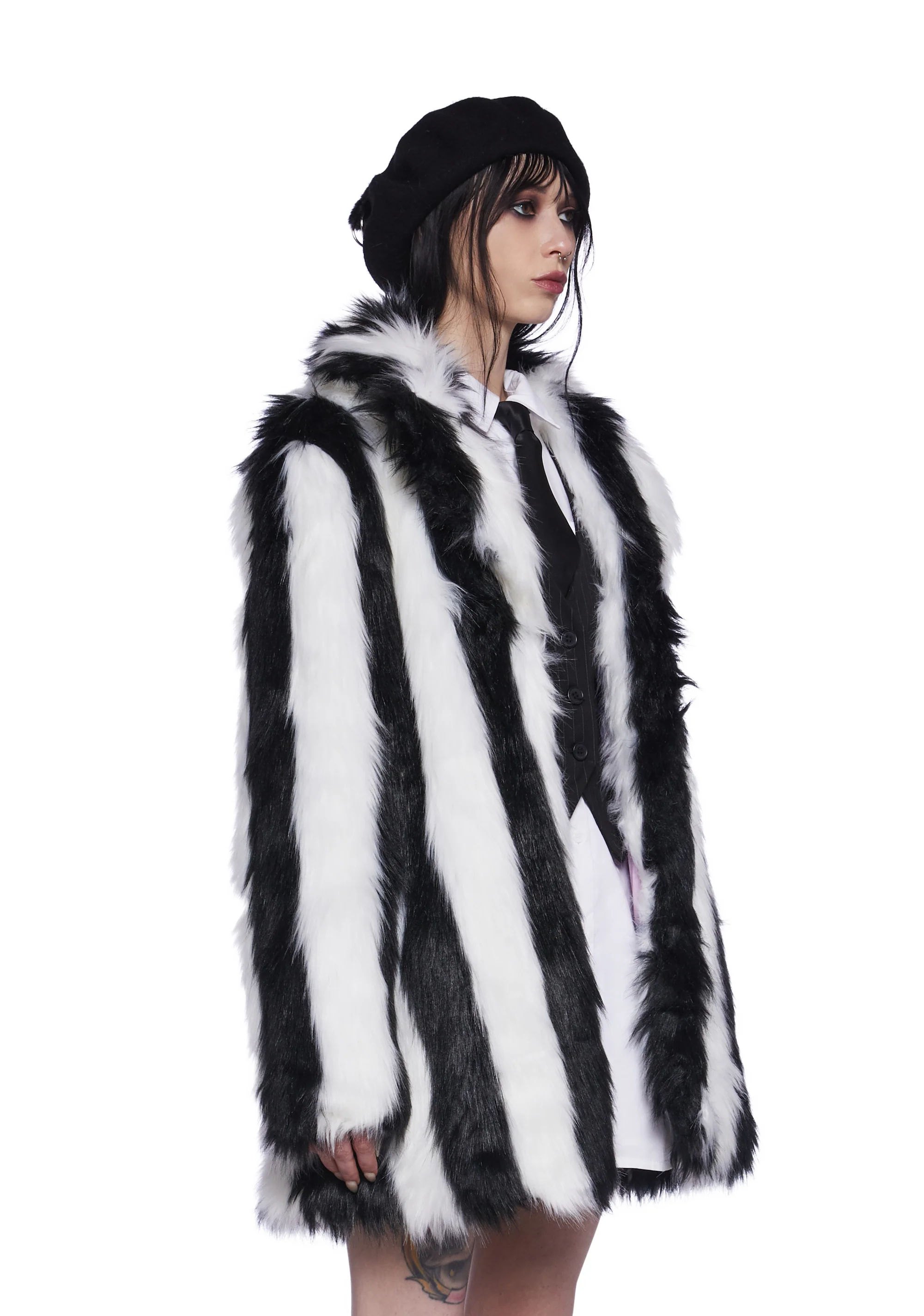 Wreaking Havoc Faux Fur Coat - Image 3