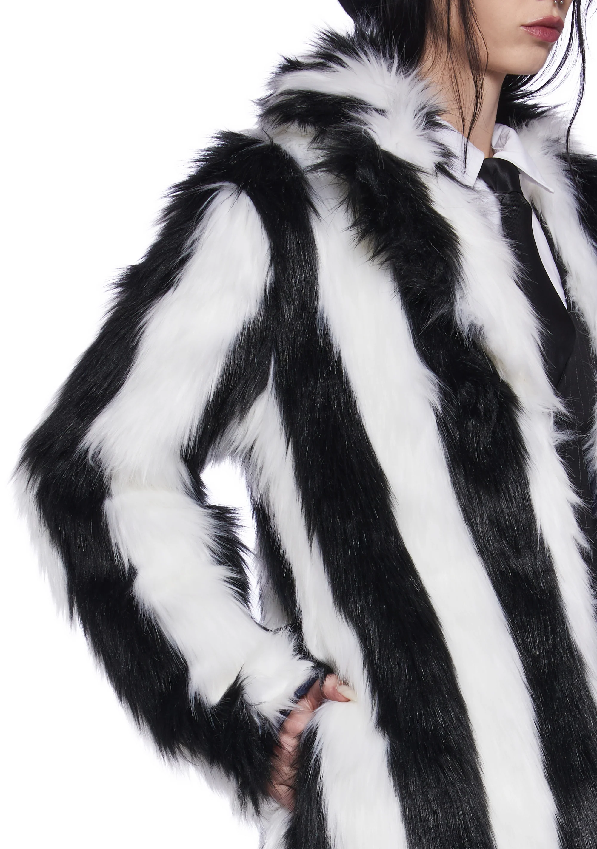 Wreaking Havoc Faux Fur Coat - Image 5
