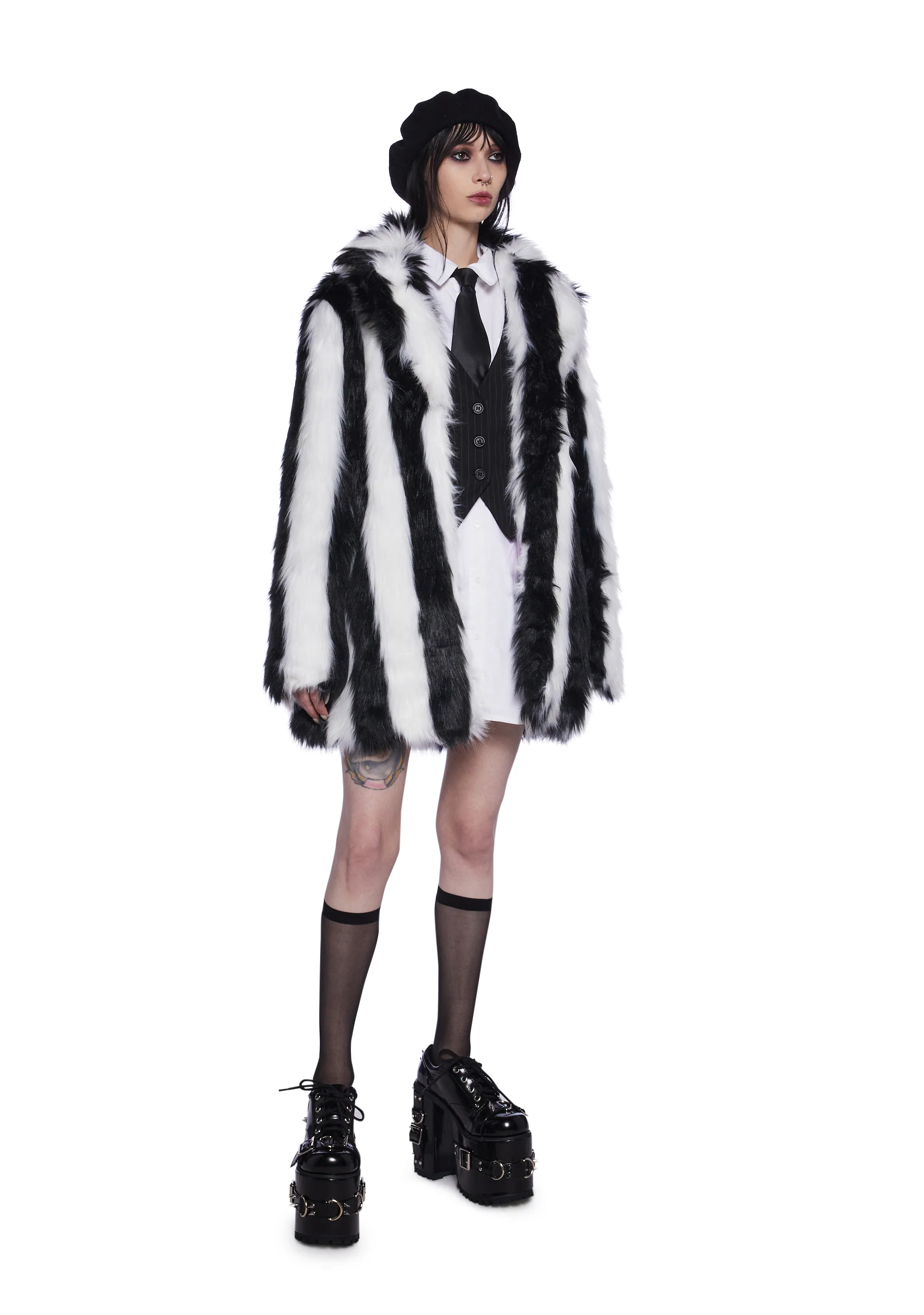 Wreaking Havoc Faux Fur Coat - Image 6