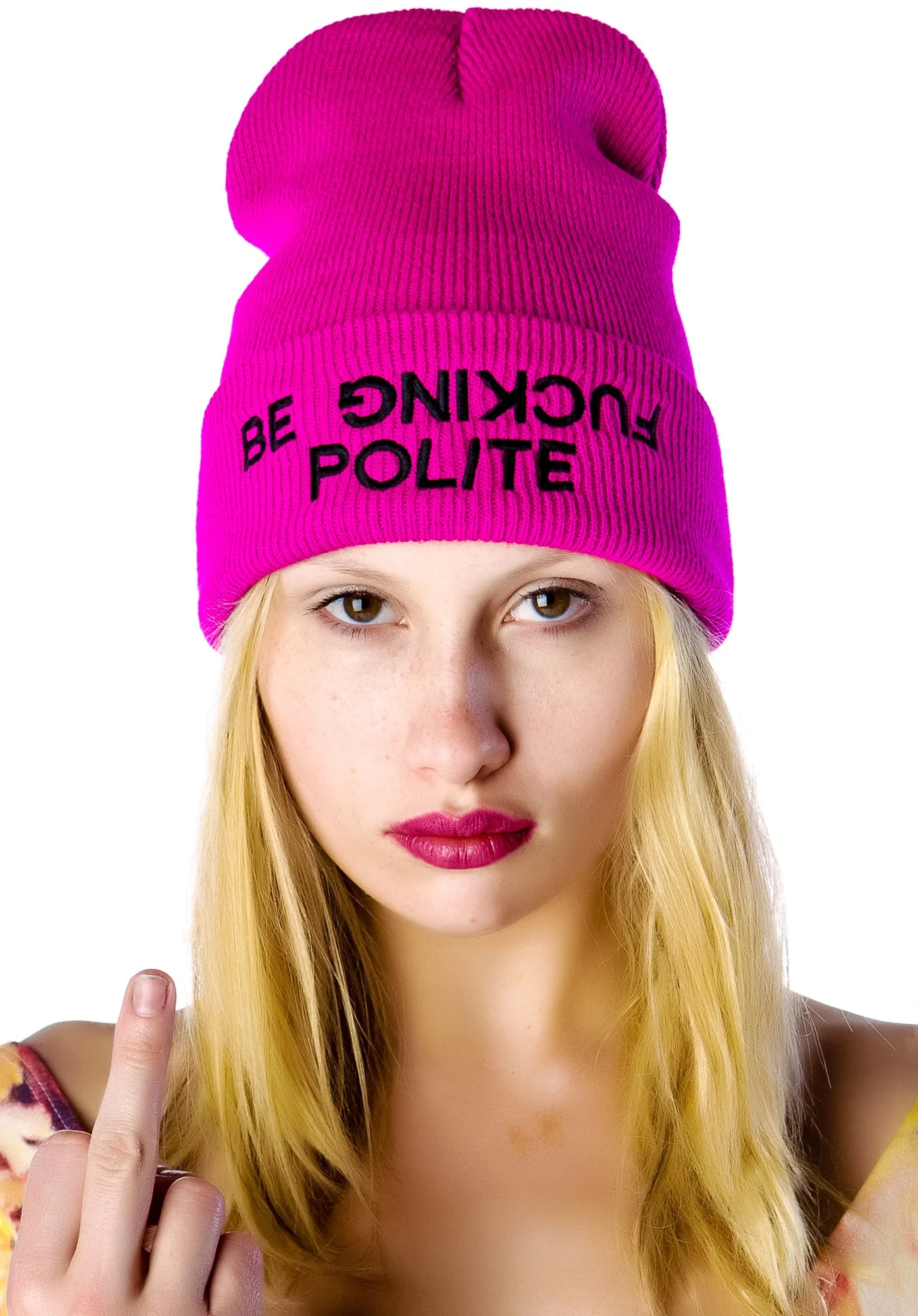 x Belle of the Brawl Polite Beanie - Pink - Image 4