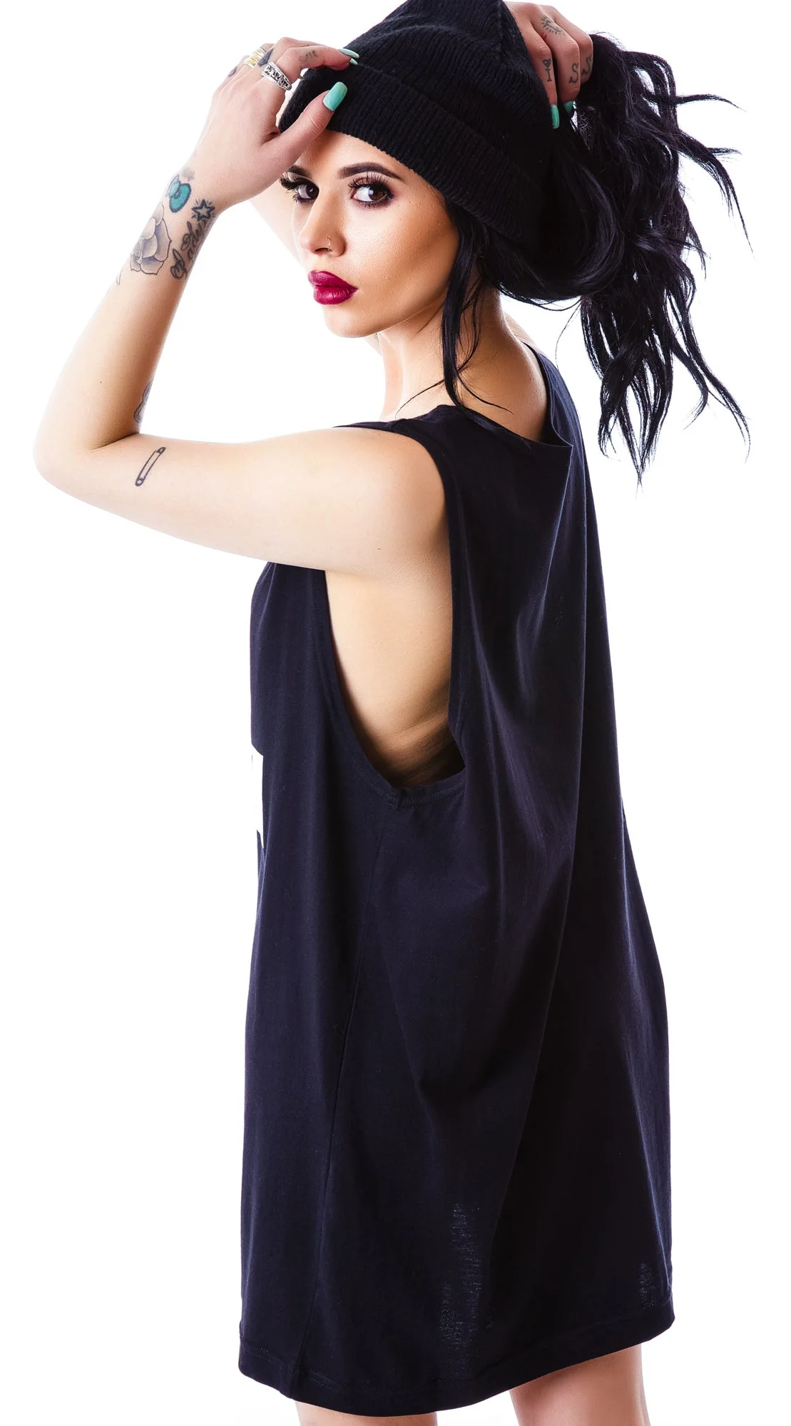 x BOY London Boy Cross Oversized Tank - Black - Image 17