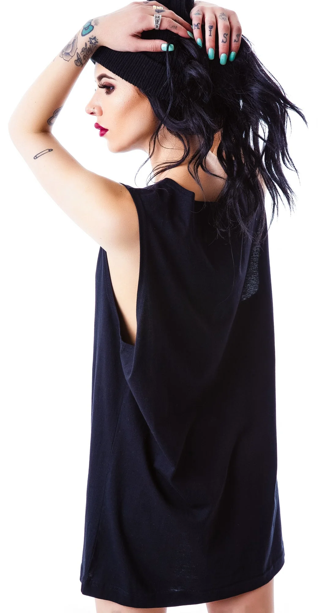 x BOY London Boy Cross Oversized Tank - Black - Image 32