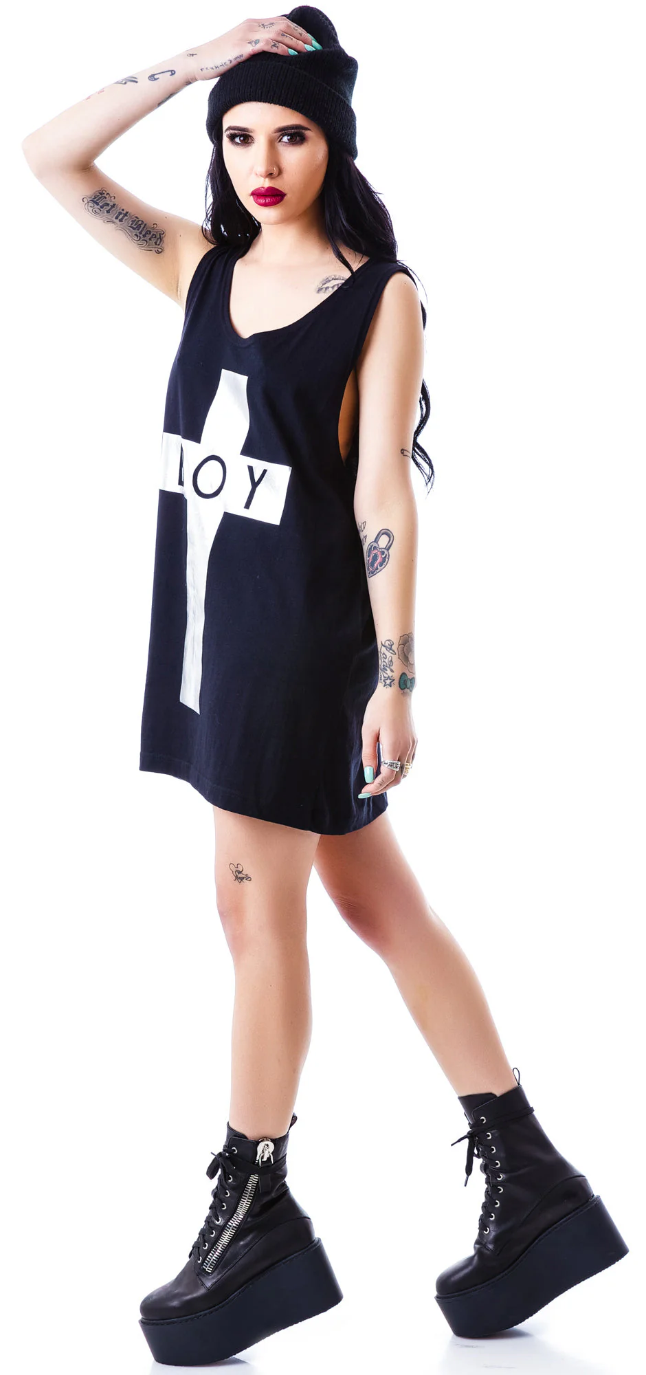 x BOY London Boy Cross Oversized Tank - Silver - Image 14