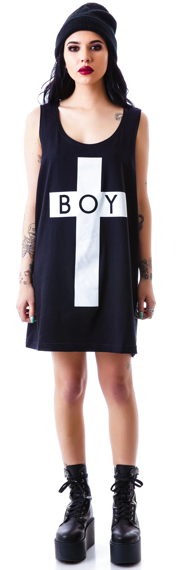 x BOY London Boy Cross Oversized Tank - Silver - Image 20