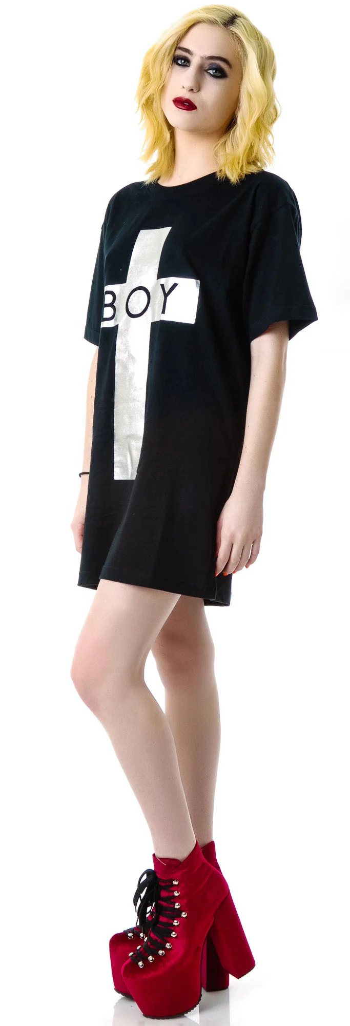 x BOY London Boy Cross Oversized Tee - Gold - Image 18