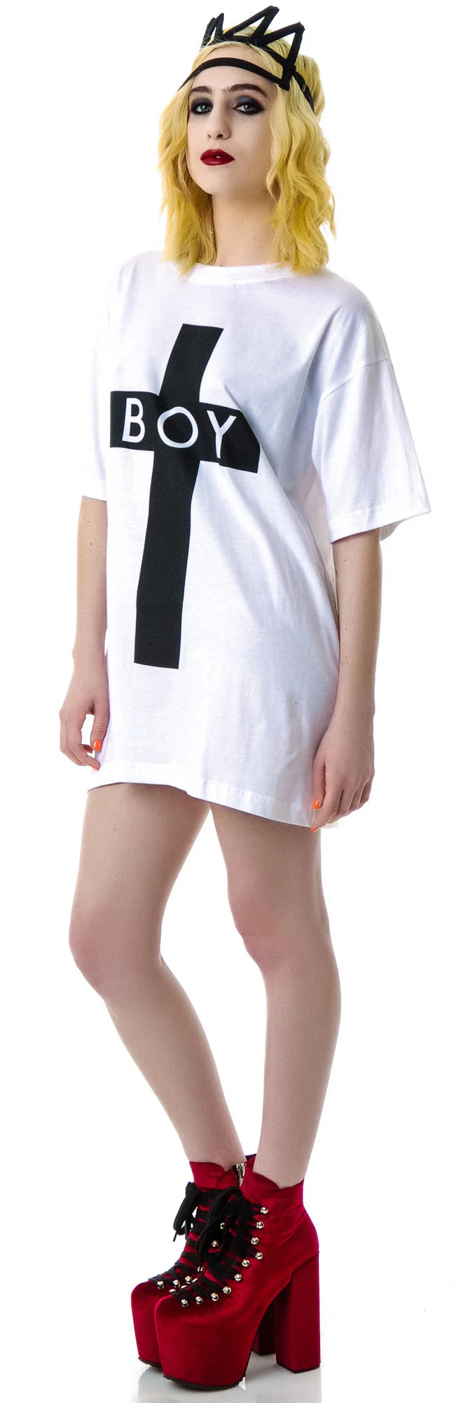 x BOY London Boy Cross Oversized Tee - Gold - Image 2