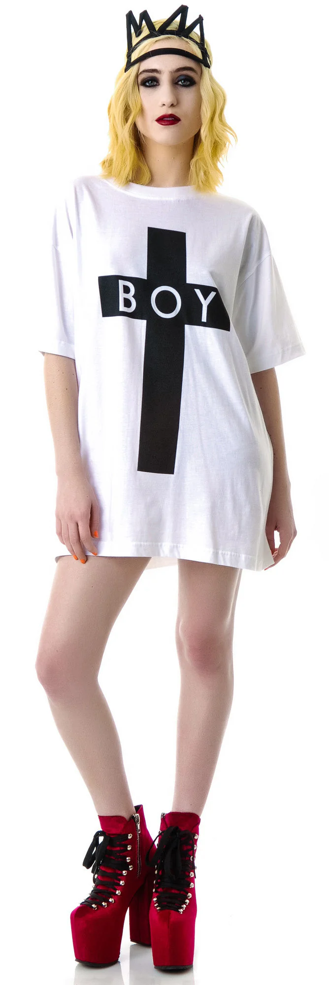 x BOY London Boy Cross Oversized Tee - Black - Image 10