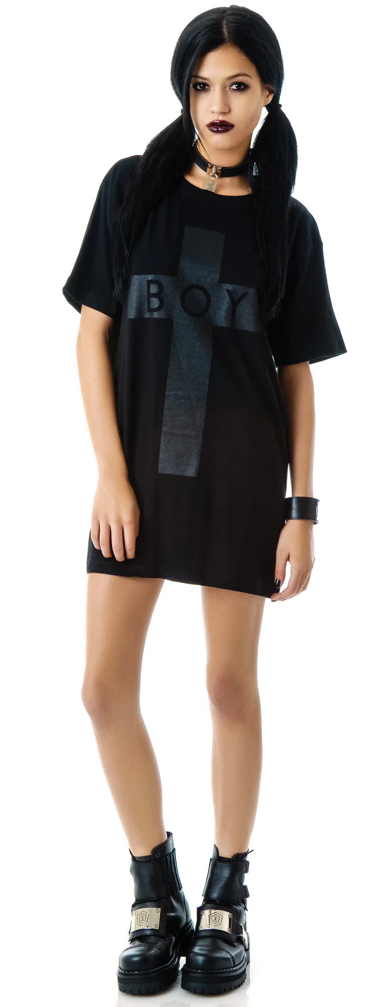 x BOY London Boy Cross Oversized Tee - Black - Image 12