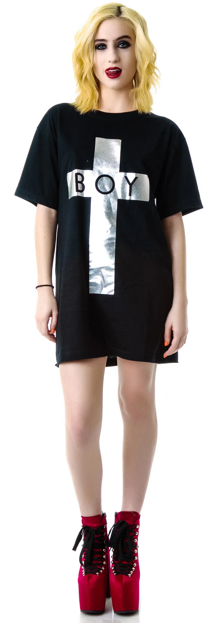 x BOY London Boy Cross Oversized Tee - Black - Image 20