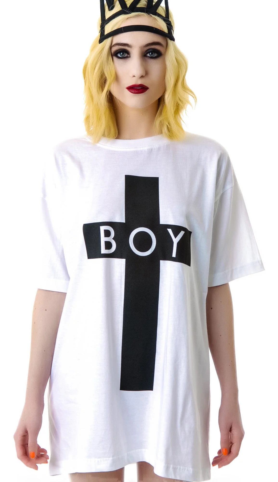 x BOY London Boy Cross Oversized Tee - Black - Image 3