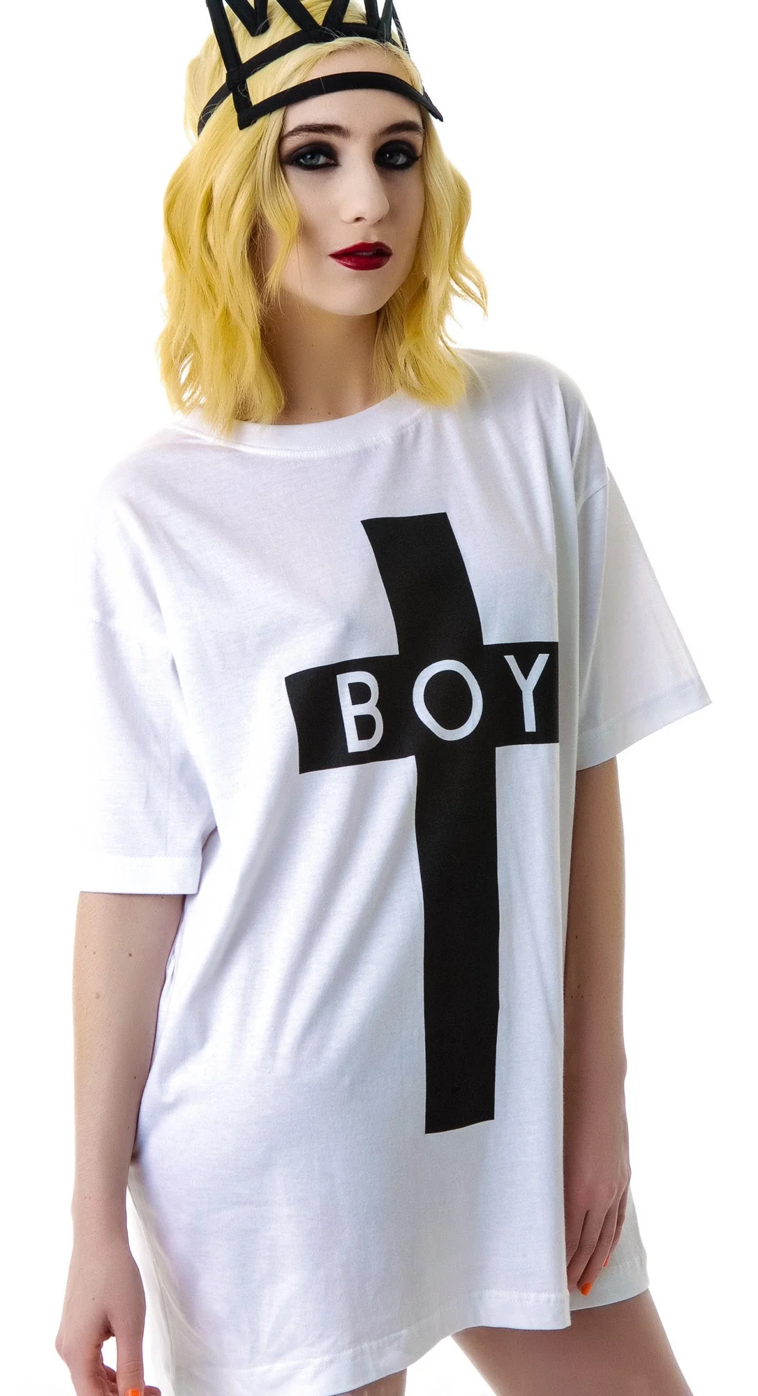 x BOY London Boy Cross Oversized Tee - Black - Image 4