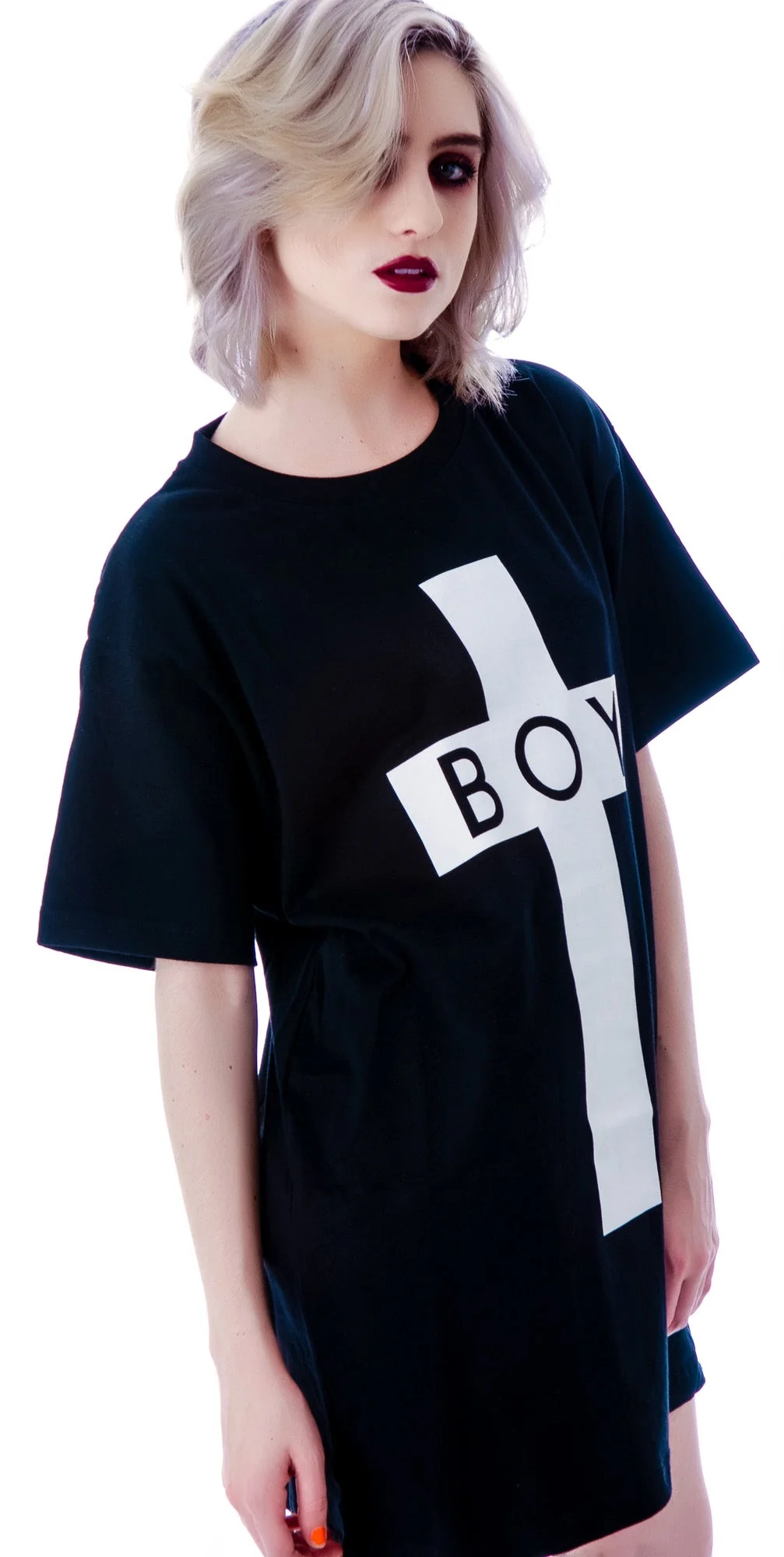 x BOY London Boy Cross Oversized Tee - Black - Image 6