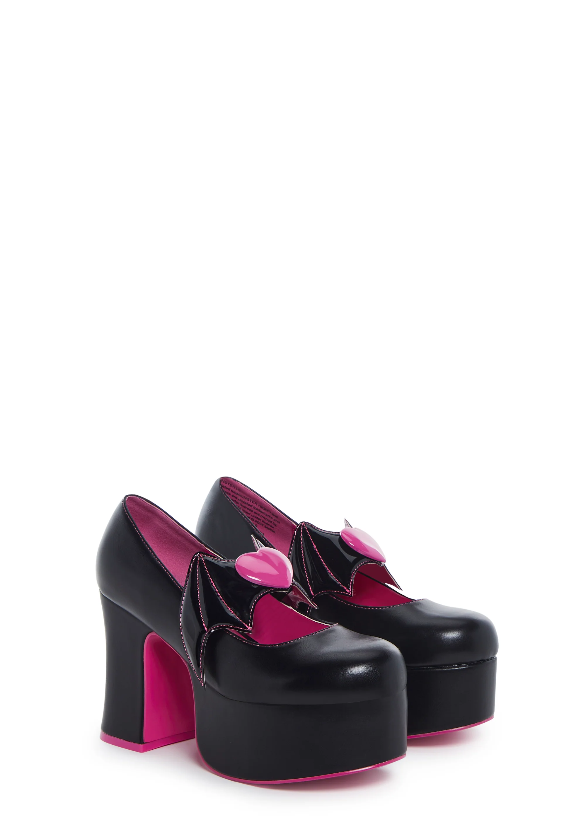 X Monster High Deelite Draculaura Platform Mary Janes - Black/Pink - Image 3