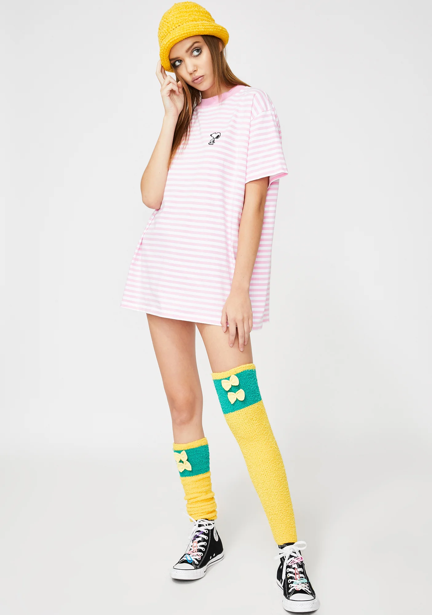 X Peanuts Stripey Snoopy Graphic Tee - Image 3
