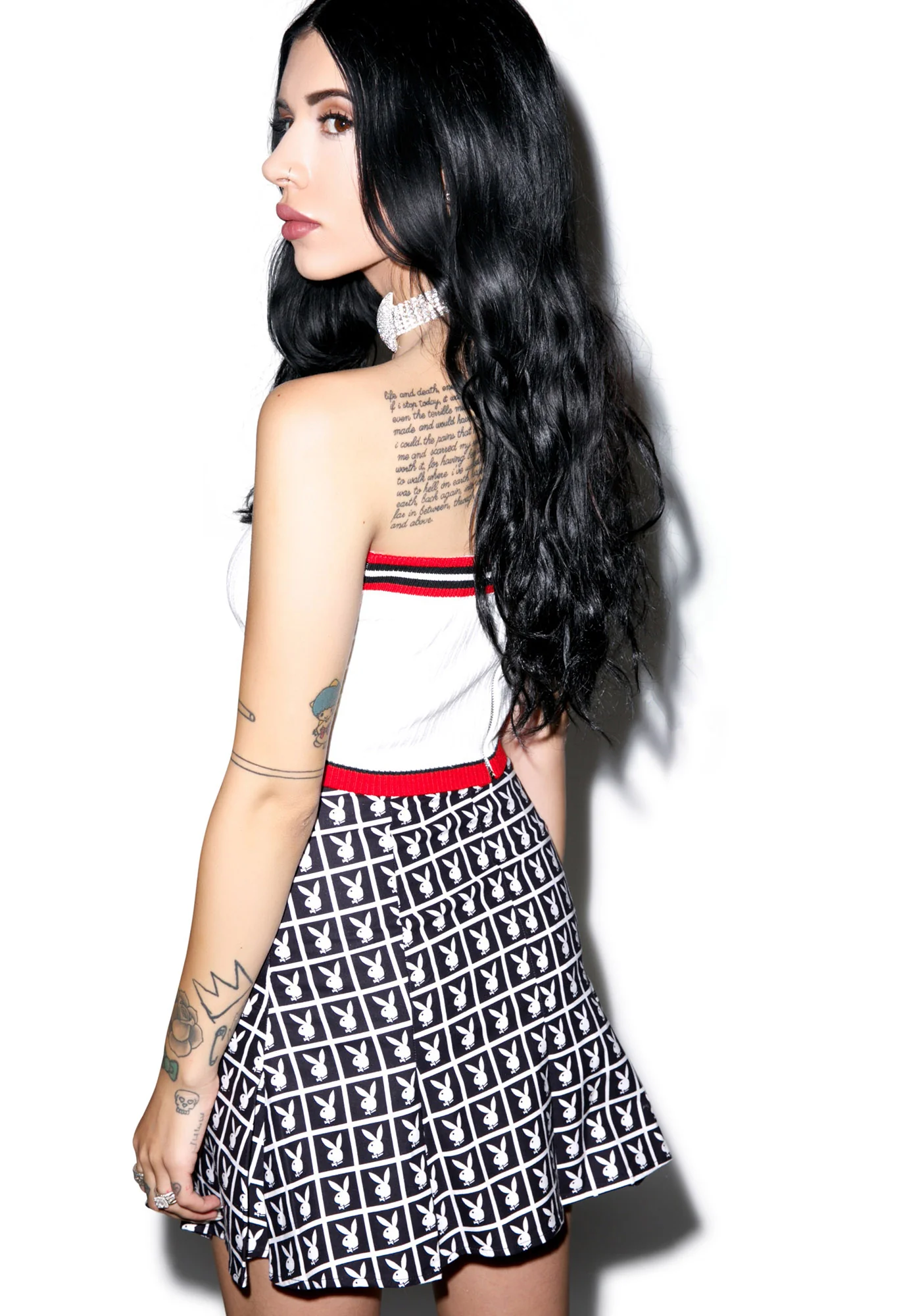 X Playboy Panel Pleated Skirt - Image 10