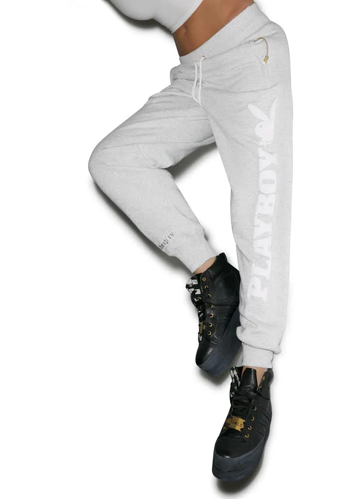X Playboy Sweat Pants - Off White - Image 19