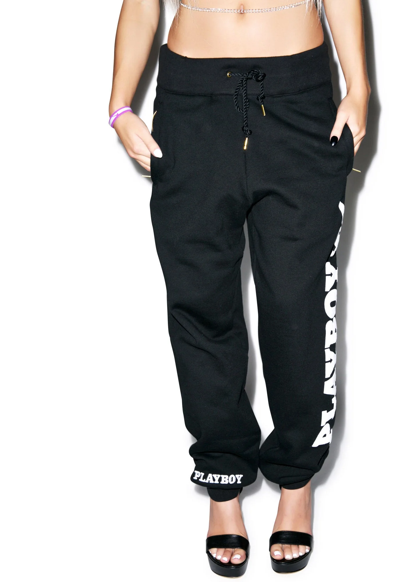 X Playboy Sweat Pants - Gray - Image 9