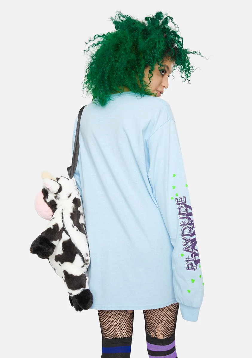 X Playdude Blue Mystic Love Graphic Tee - Image 4