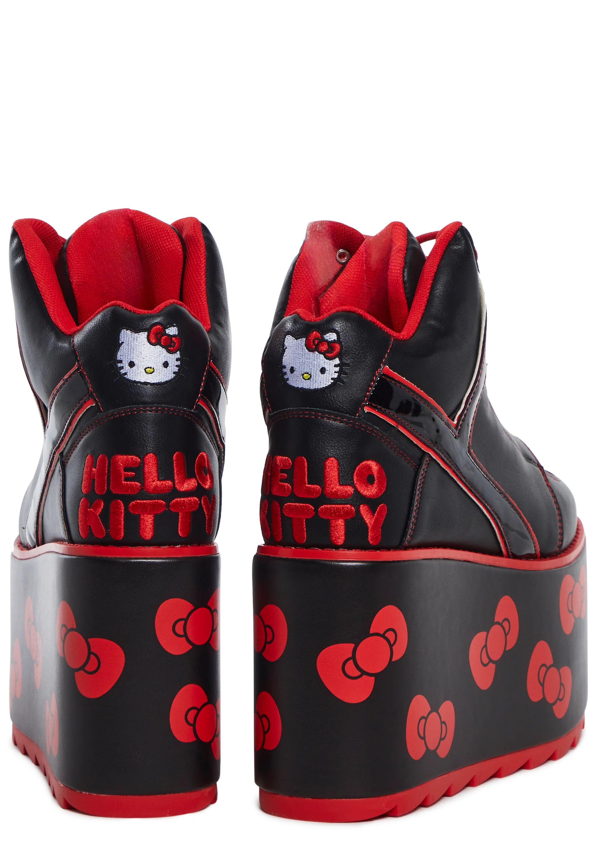 X Sanrio Qozmo Hello Kitty Platform Sneakers - Black - Image 2