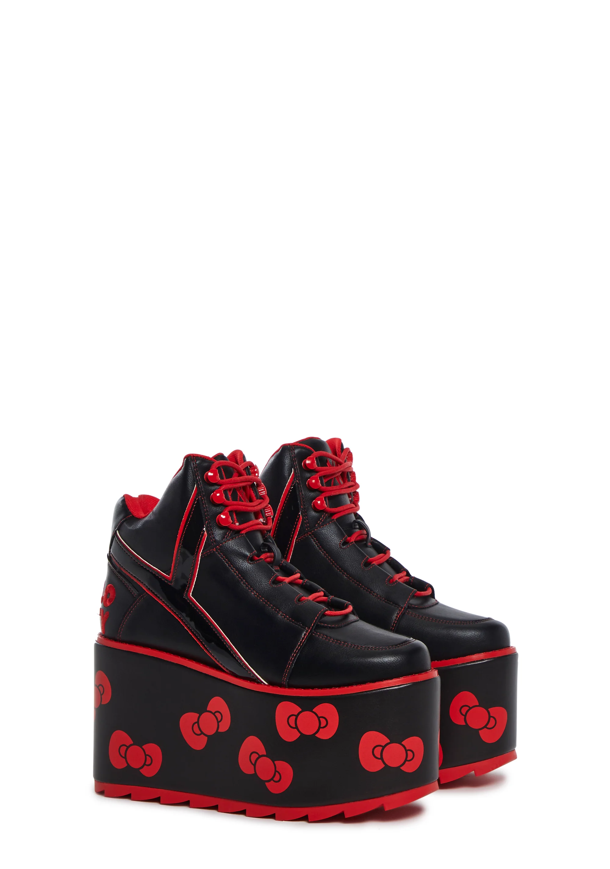 X Sanrio Qozmo Hello Kitty Platform Sneakers - Black - Image 3