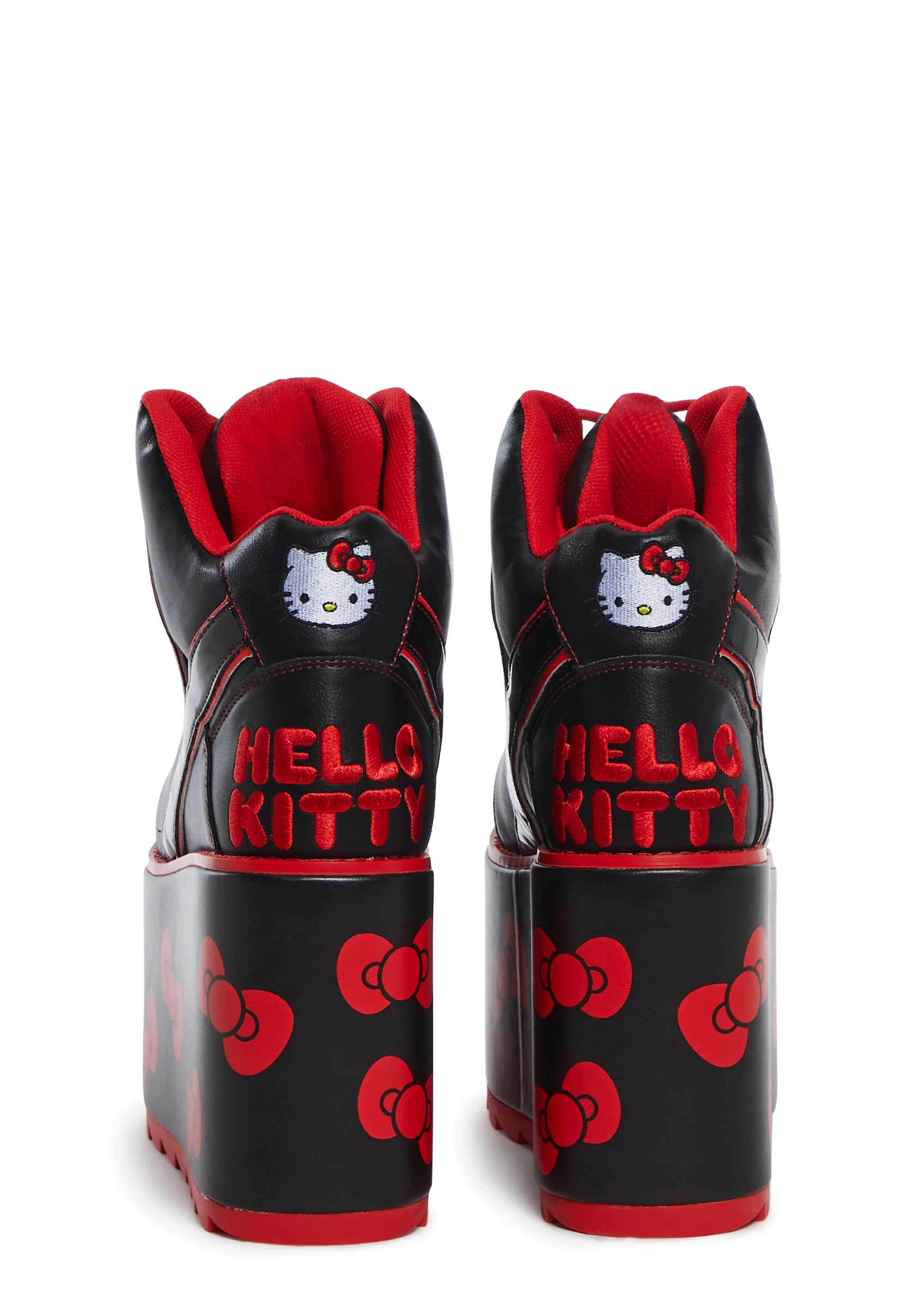 X Sanrio Qozmo Hello Kitty Platform Sneakers - Black - Image 4