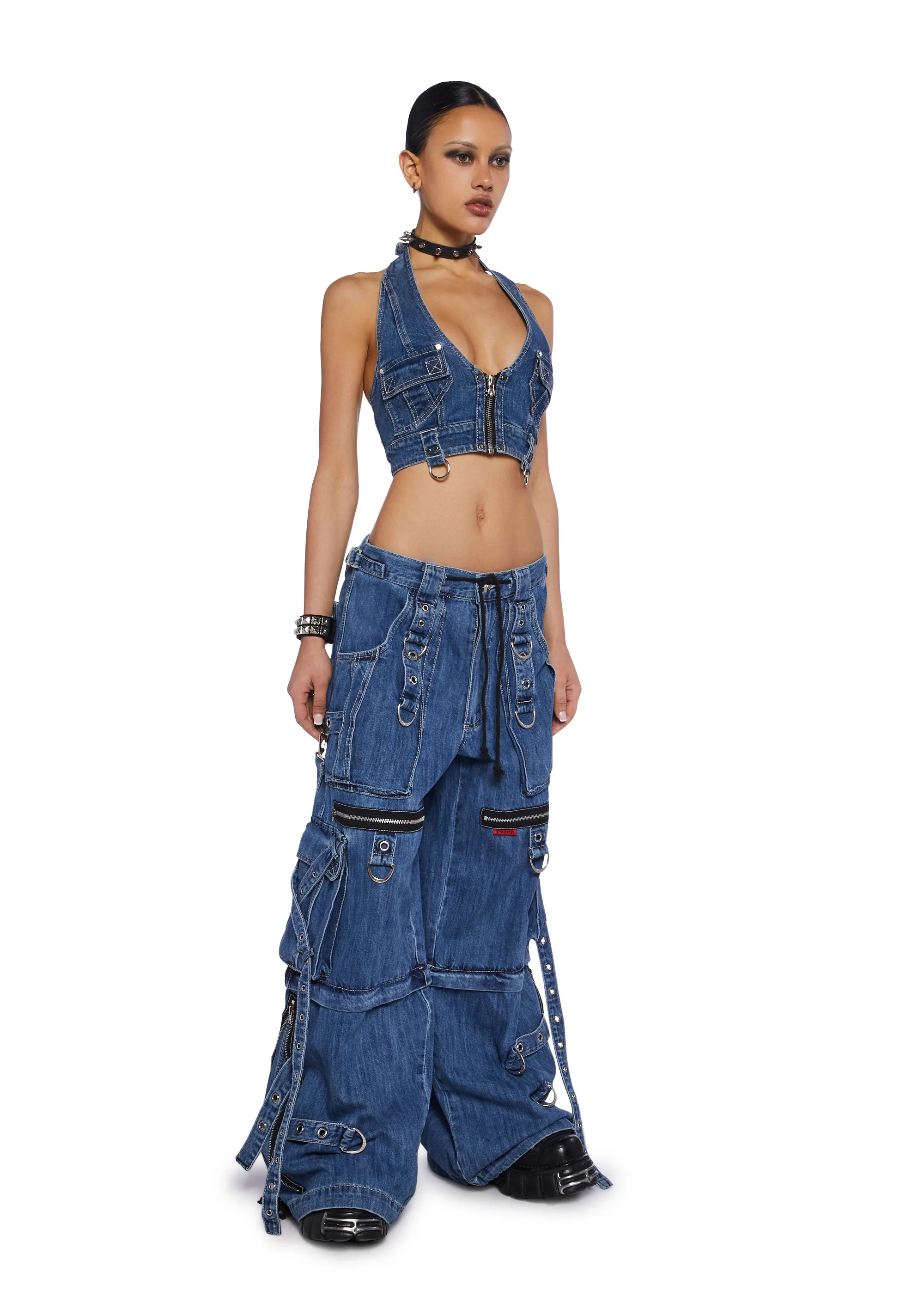 X-Strap Denim Jeans - Image 2
