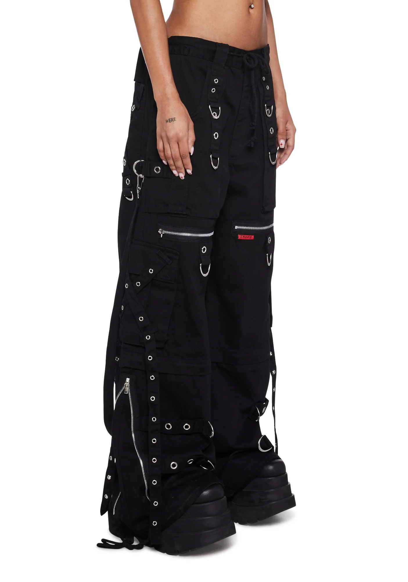 X-Strap Zip Off Pants-Black - Image 3