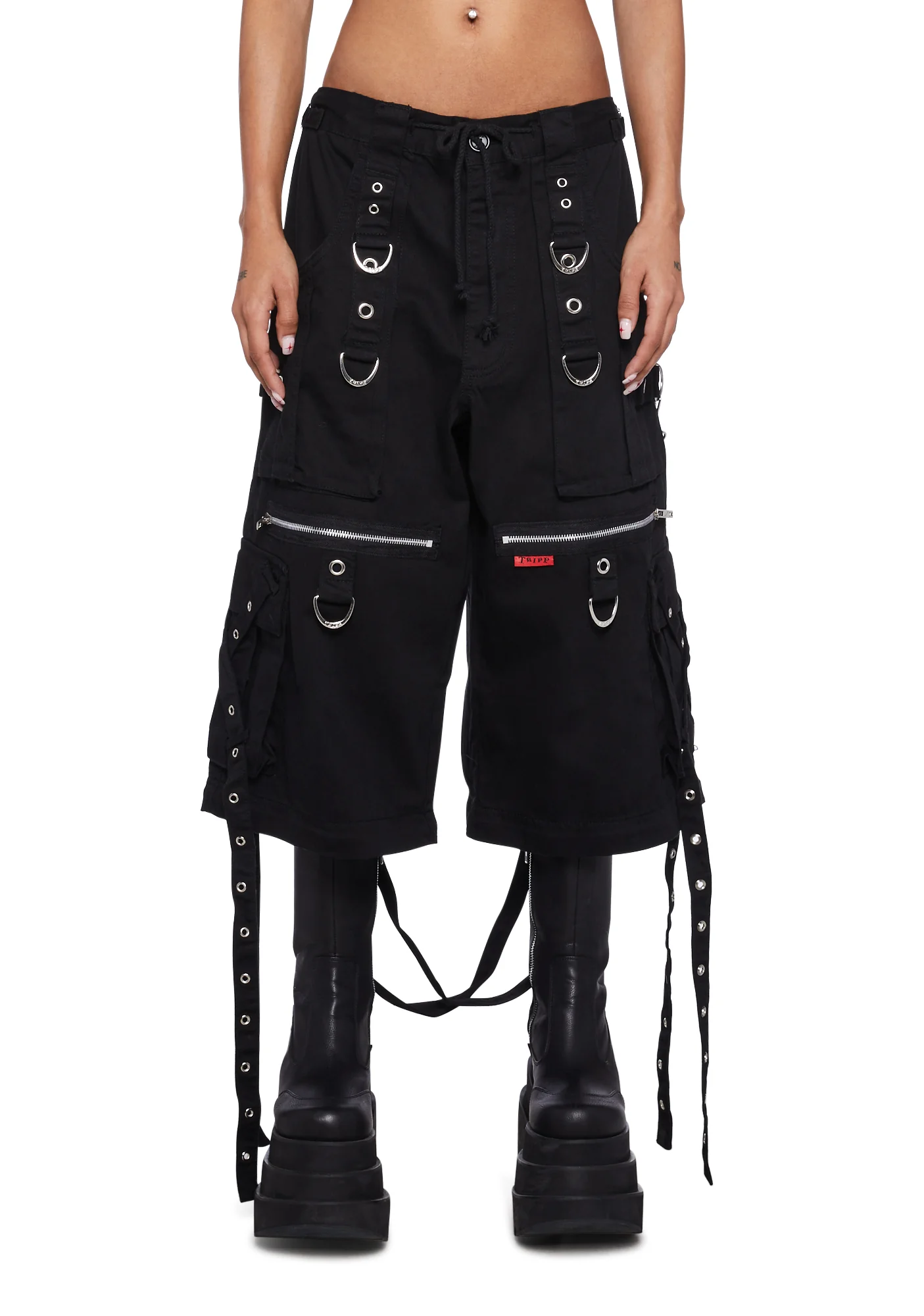 X-Strap Zip Off Pants-Black - Image 6